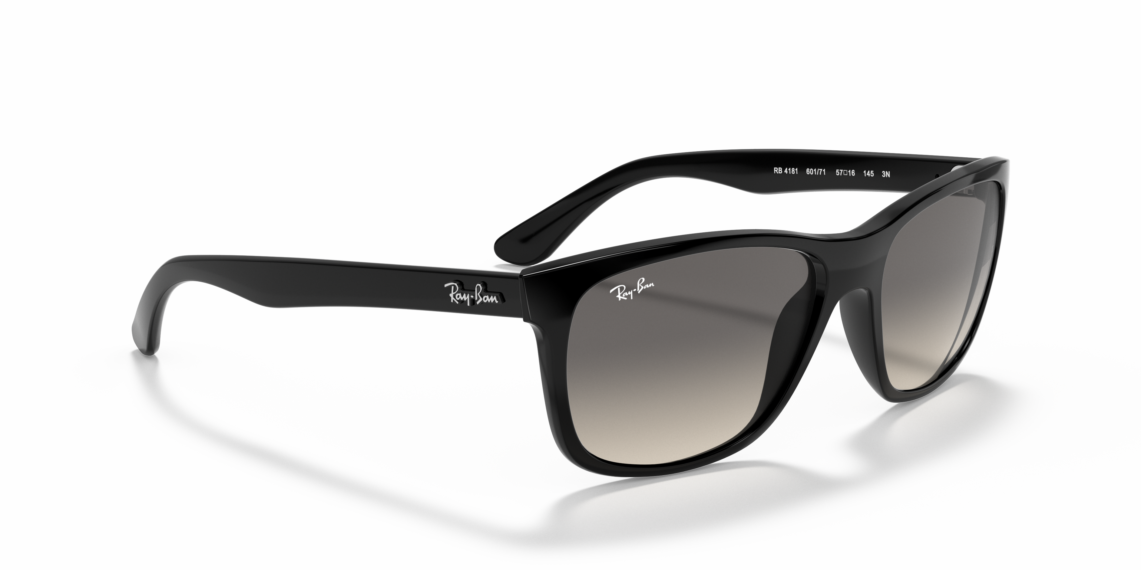MEN'S SUNGLASSES RAY-BAN RB 4181 RB4181 601 GLOSS BLACK 