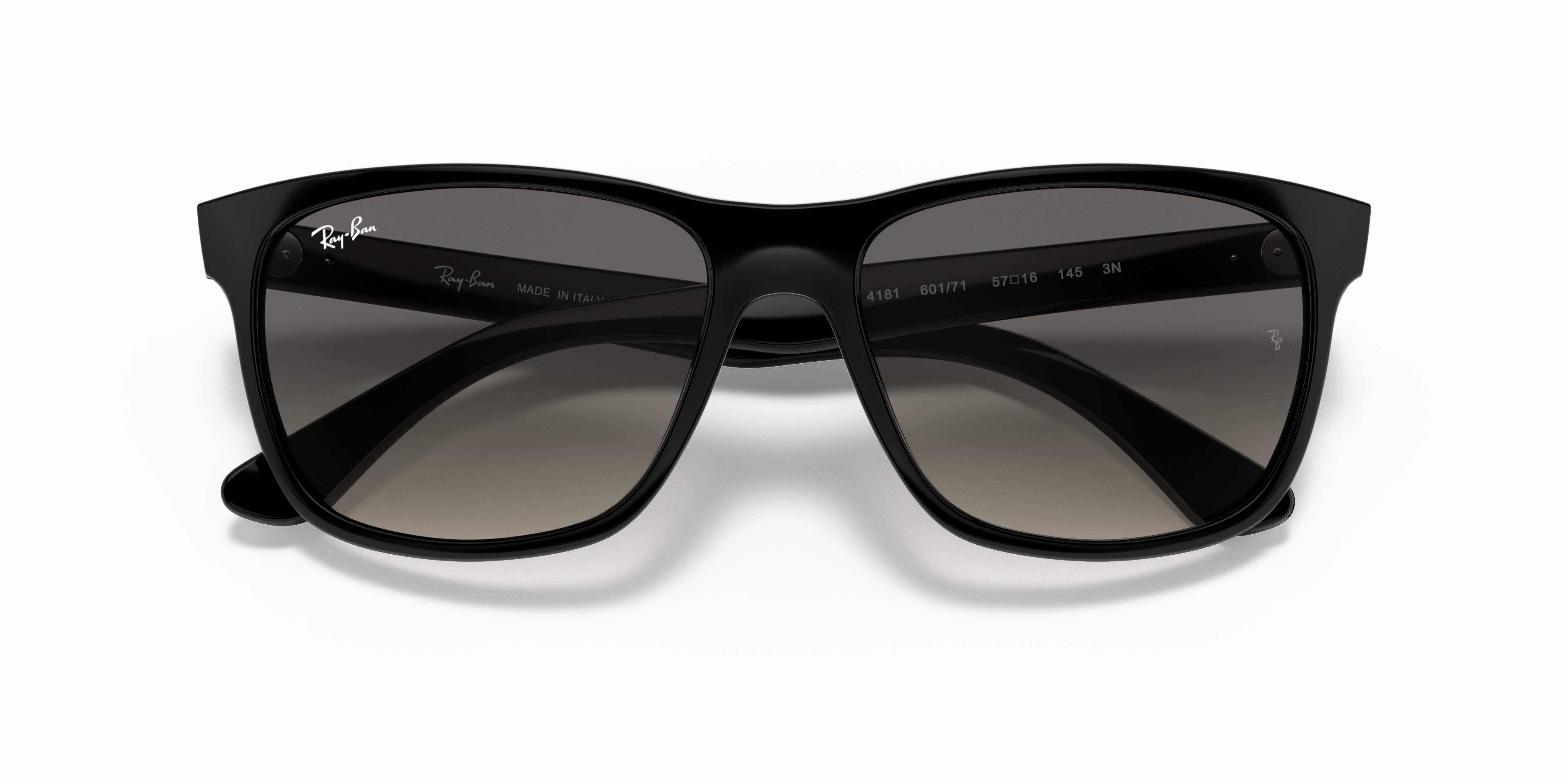 MEN'S SUNGLASSES RAY-BAN RB 4181 RB4181 601 GLOSS BLACK 