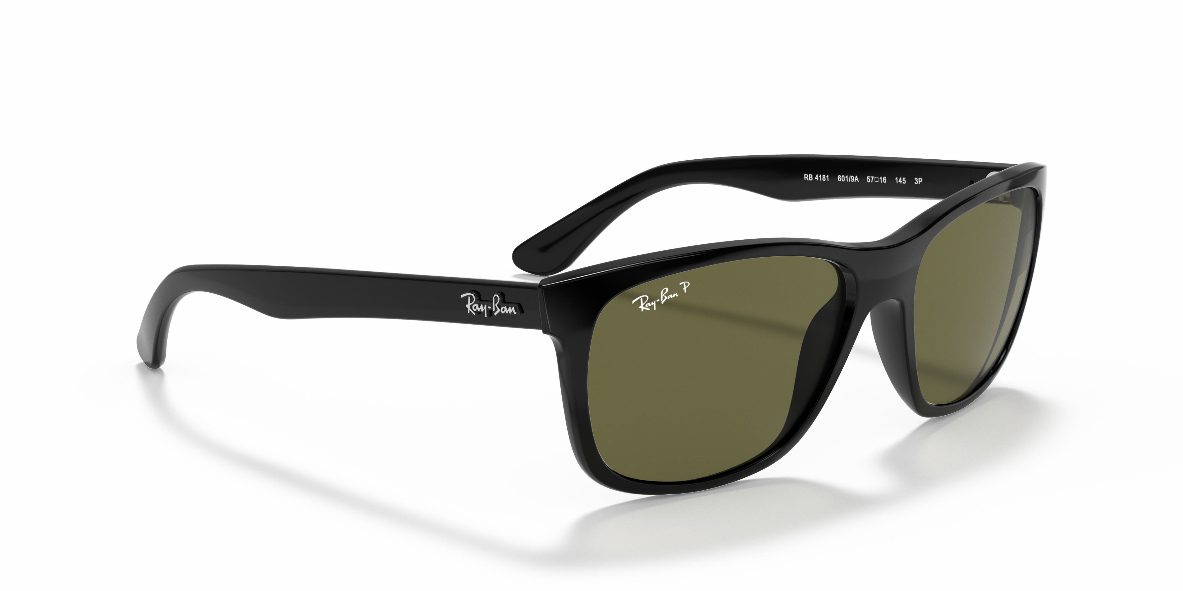 MEN'S SUNGLASSES RAY-BAN RB 4181 RB4181 601 GLOSS BLACK 