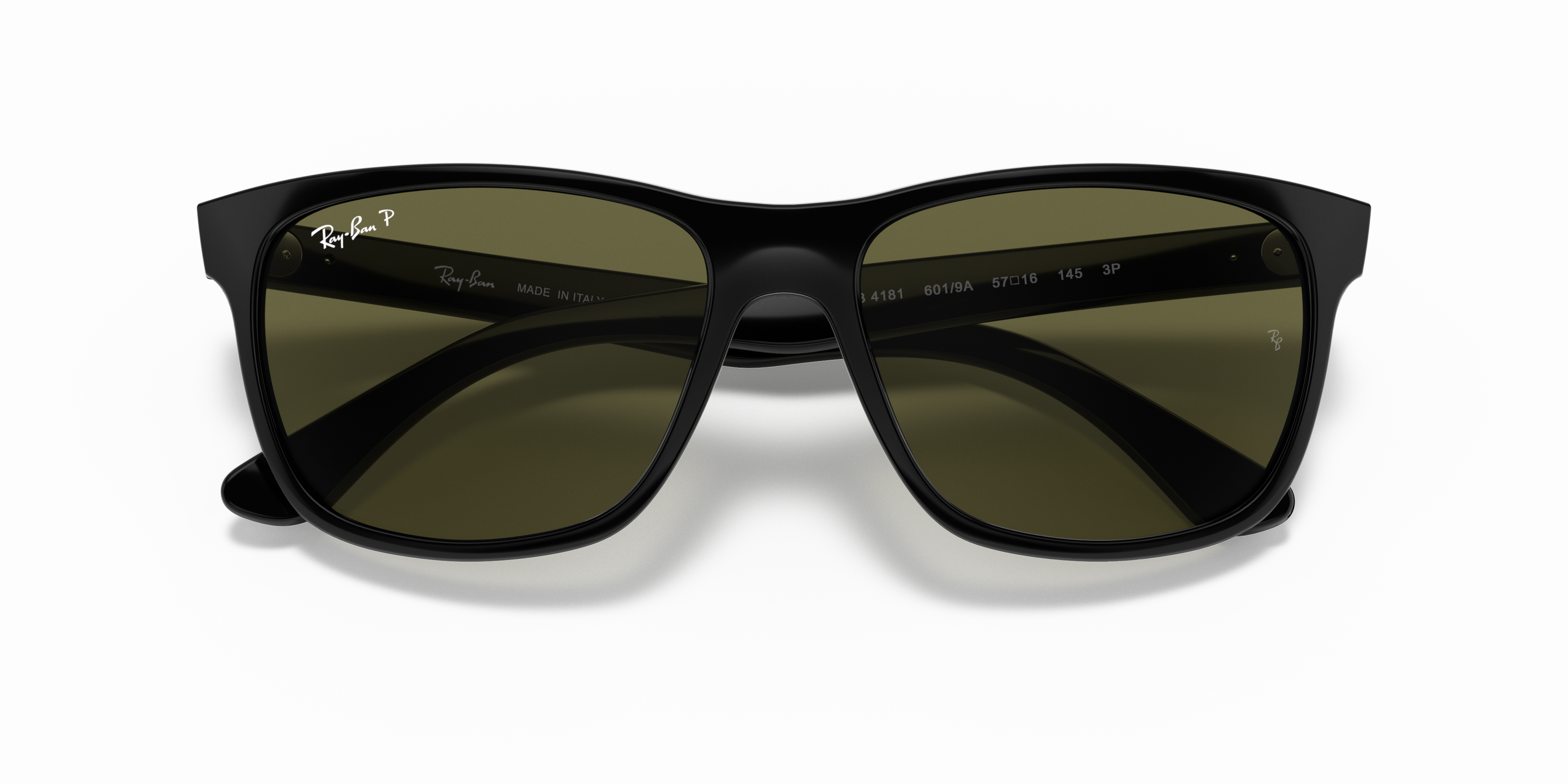 MEN'S SUNGLASSES RAY-BAN RB 4181 RB4181 601 GLOSS BLACK 