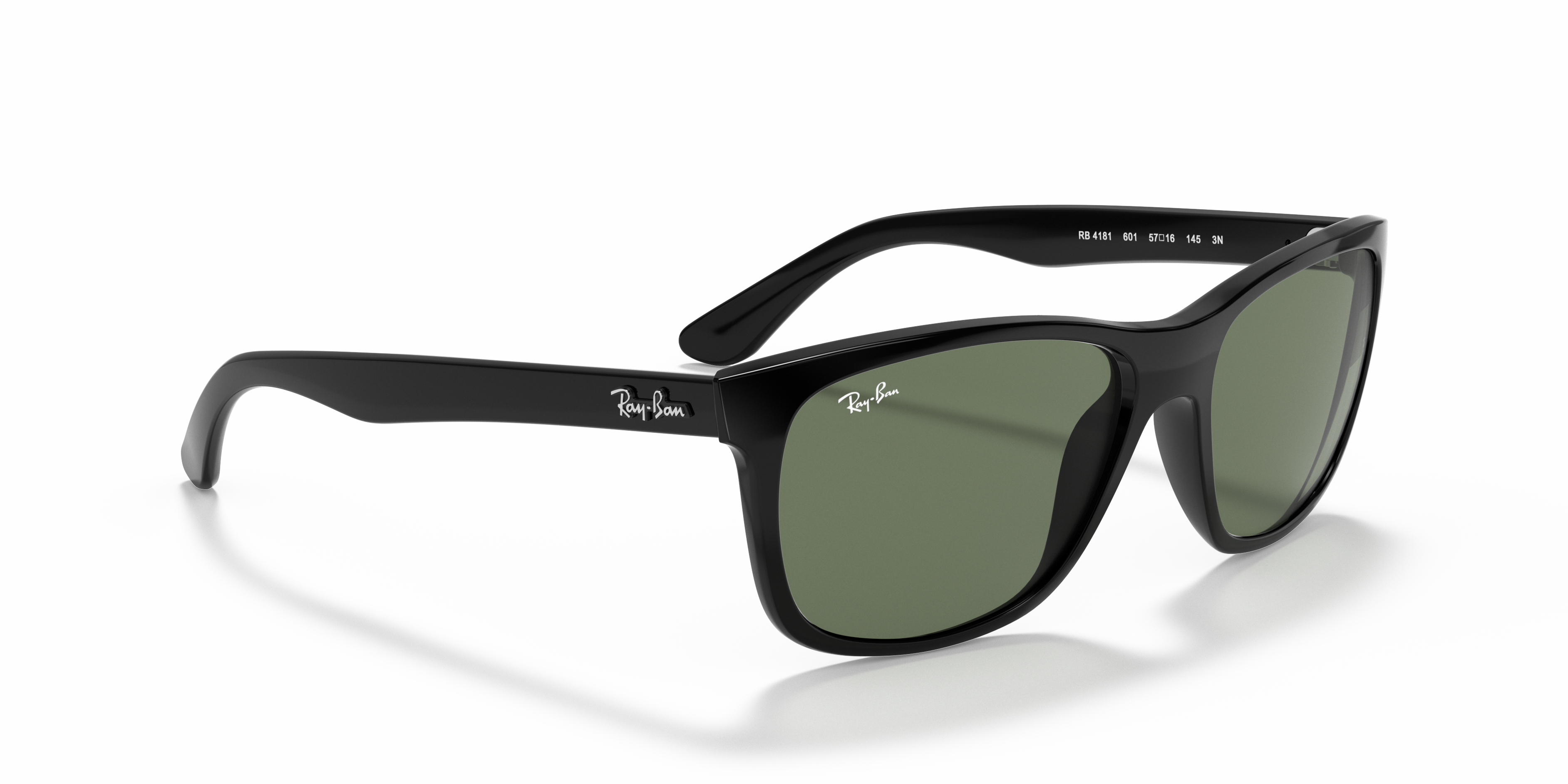 MEN'S SUNGLASSES RAY-BAN RB 4181 RB4181 601 GLOSS BLACK 