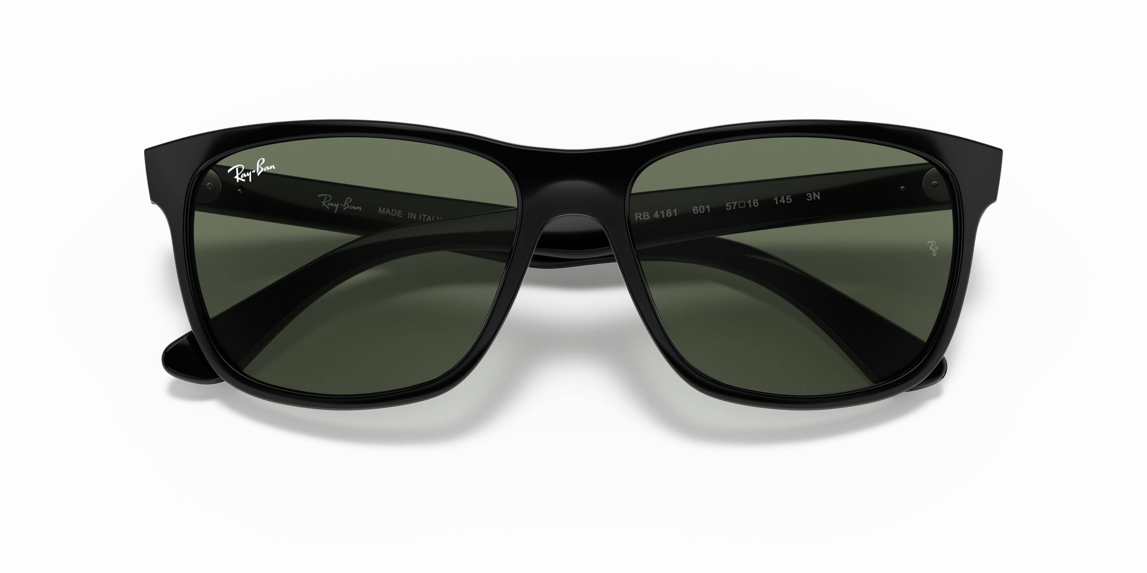 MEN'S SUNGLASSES RAY-BAN RB 4181 RB4181 601 GLOSS BLACK 