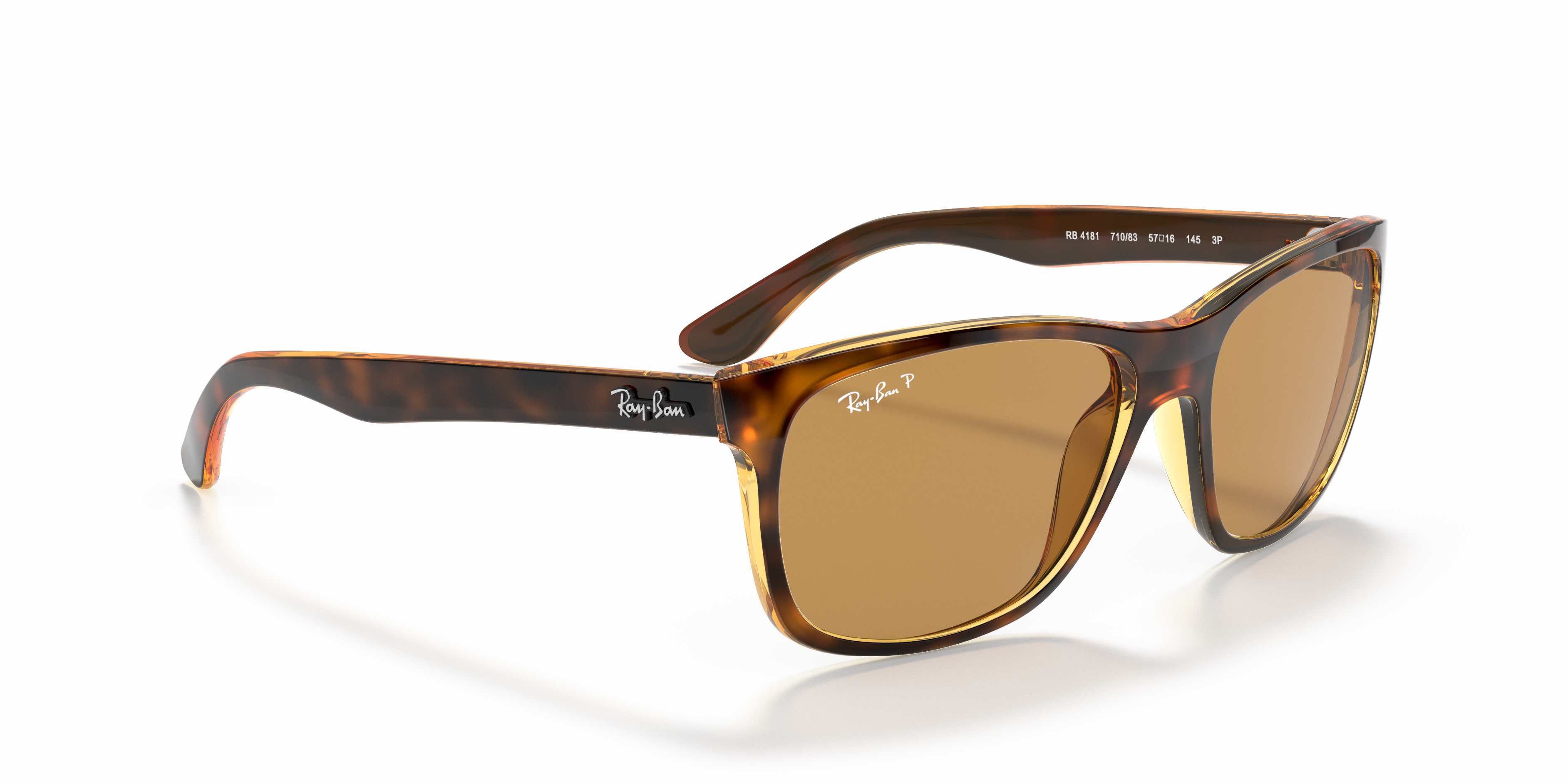 MEN'S SUNGLASSES RAY-BAN RB 4181 RB4181 601 GLOSS BLACK 