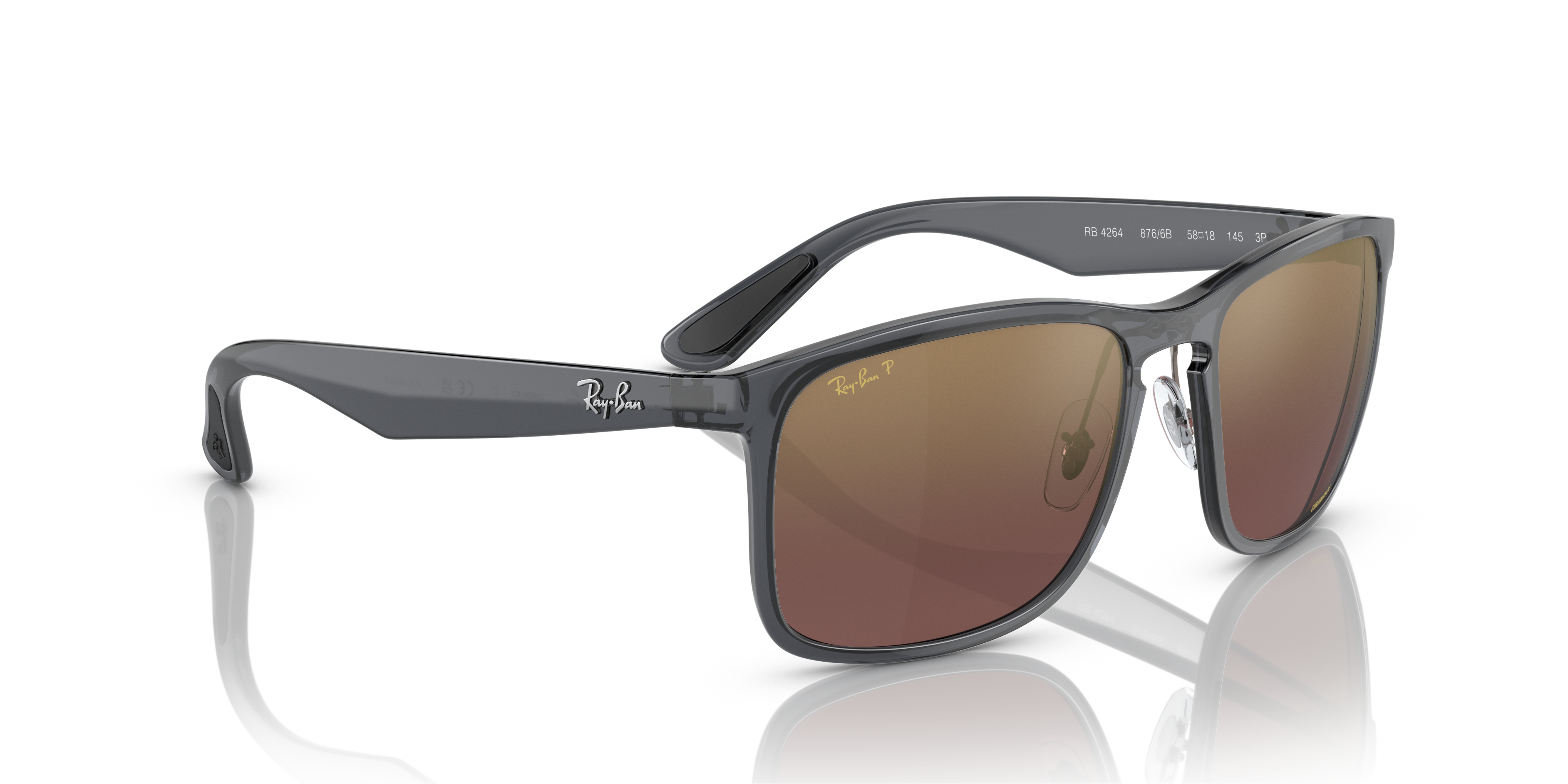 MEN'S SUNGLASSES RAY-BAN RB 4264 - 601SA1 MATT BLACK 