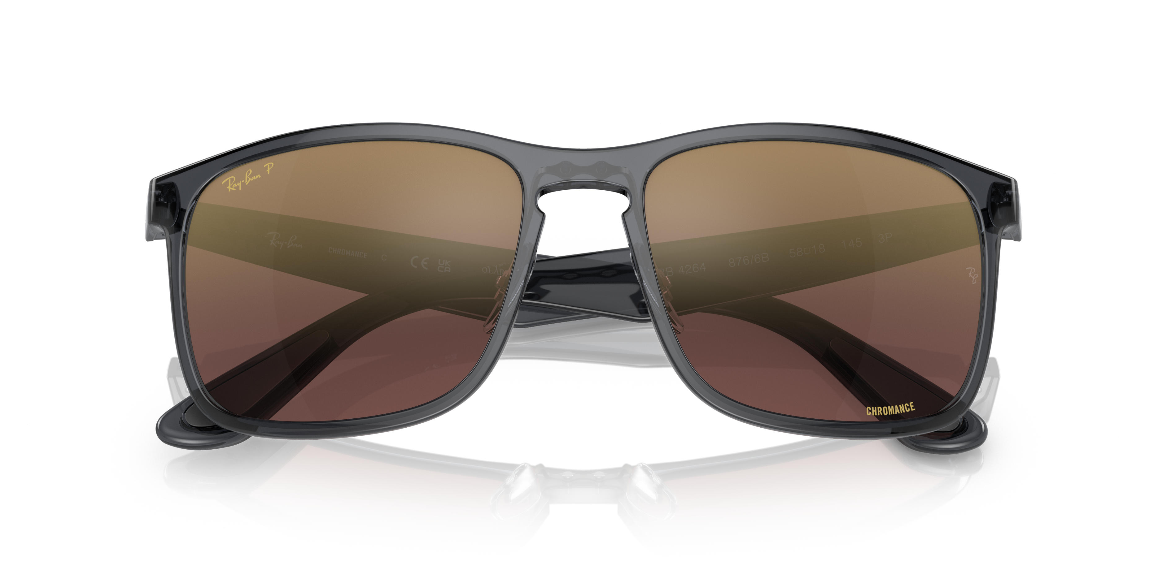 MEN'S SUNGLASSES RAY-BAN RB 4264 - 601SA1 MATT BLACK 