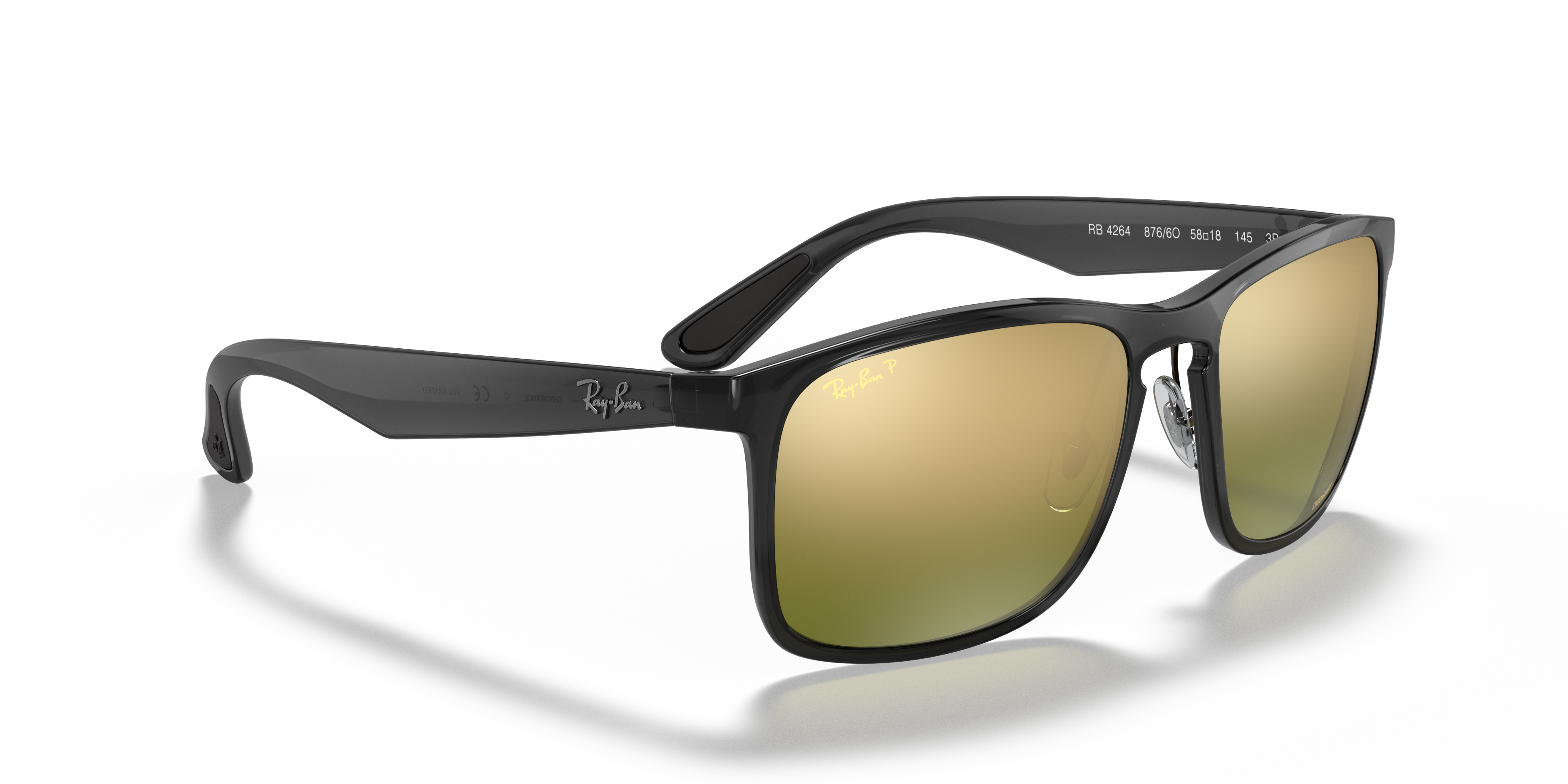 MEN'S SUNGLASSES RAY-BAN RB 4264 - 601SA1 MATT BLACK 