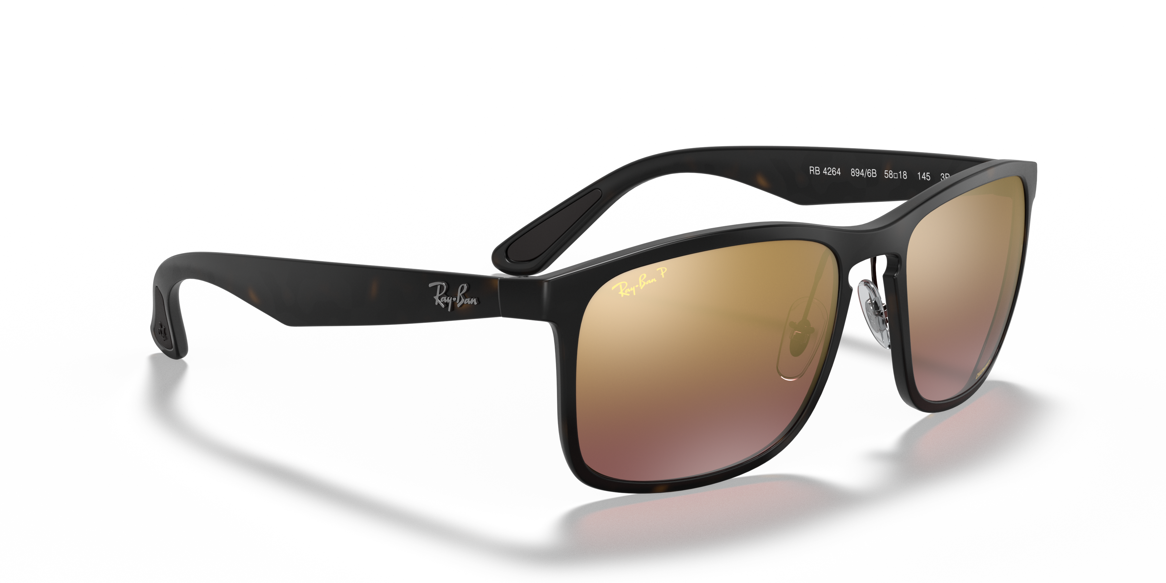 MEN'S SUNGLASSES RAY-BAN RB 4264 - 601SA1 MATT BLACK 