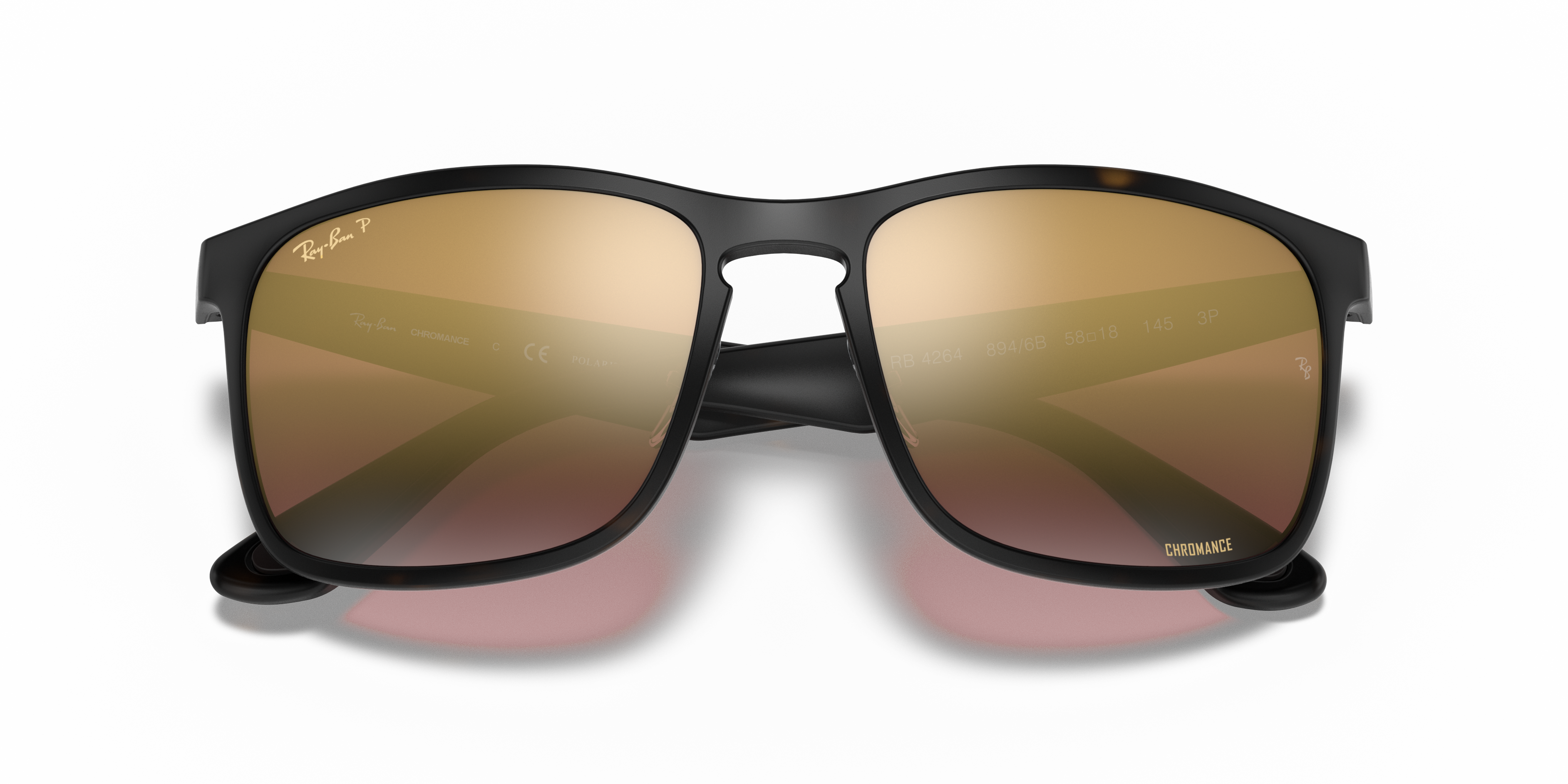MEN'S SUNGLASSES RAY-BAN RB 4264 - 601SA1 MATT BLACK 