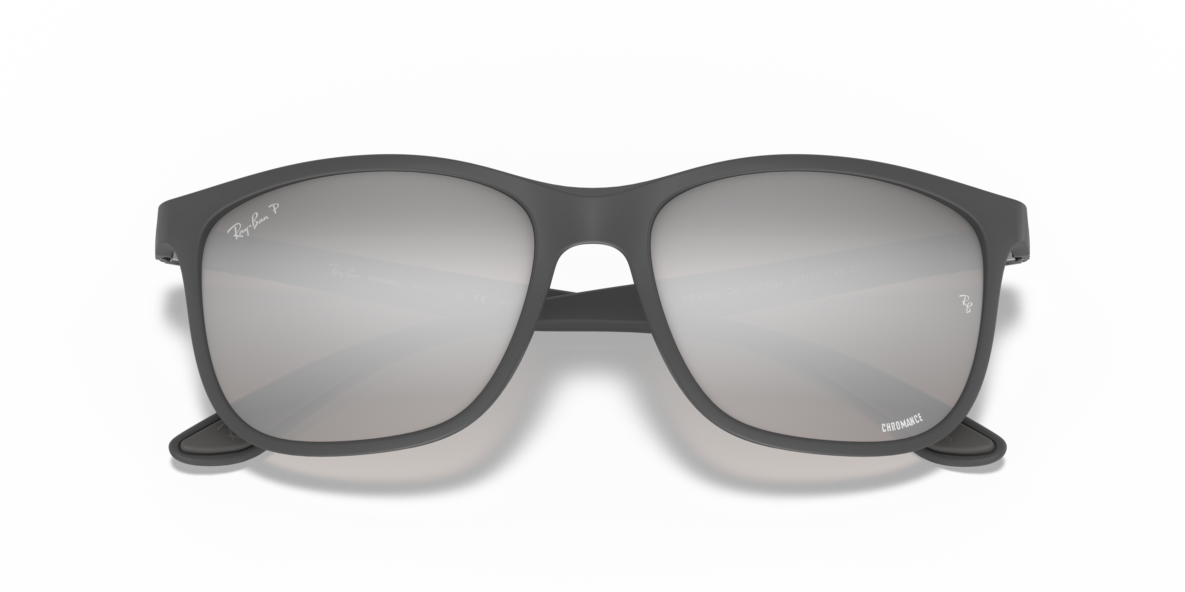 OCCHIALE DA SOLE UNISEX RAY-BAN RB 4330CH CHROMANCE 60175J GRIGIO SABBIA