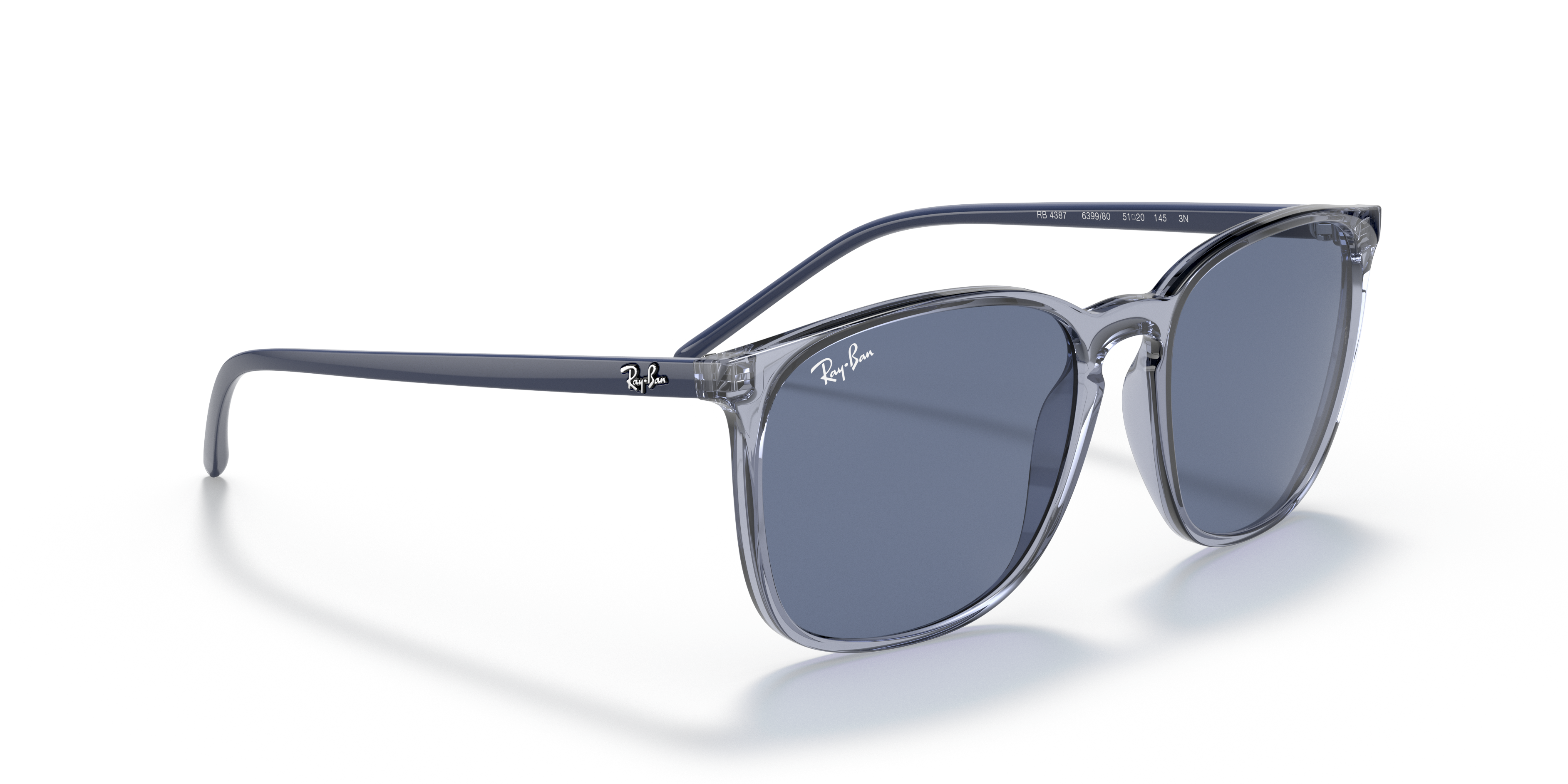UNISEX SUNGLASSES RAY-BAN RB 4387F - 901/71 BLACK 