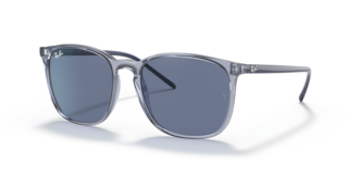 Occhiali da sole Ray-Ban RB4387 neri unisex visti frontalmente su sfondo bianco, modello 0RB4387