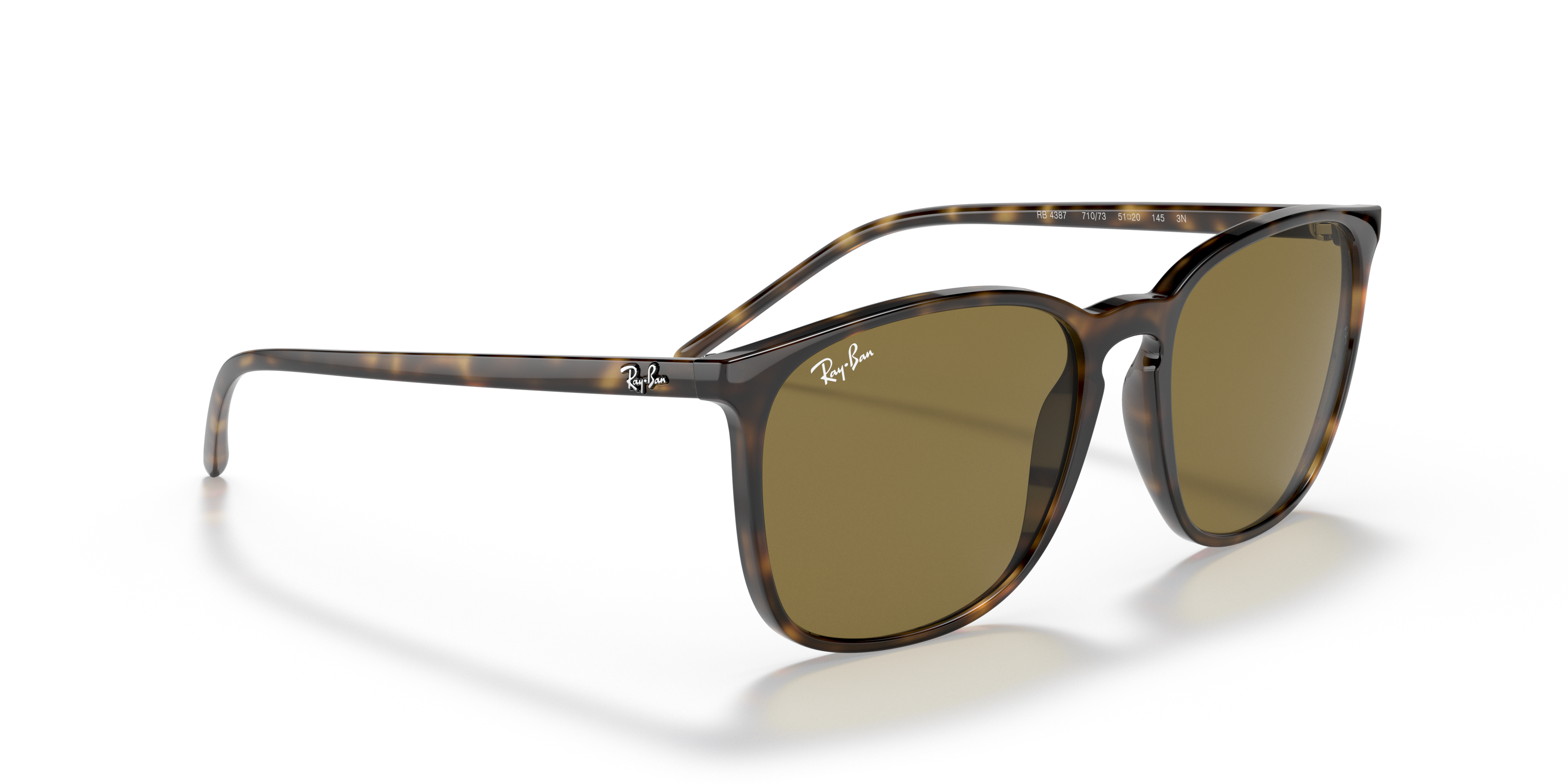 UNISEX SUNGLASSES RAY-BAN RB 4387F - 901/71 BLACK 