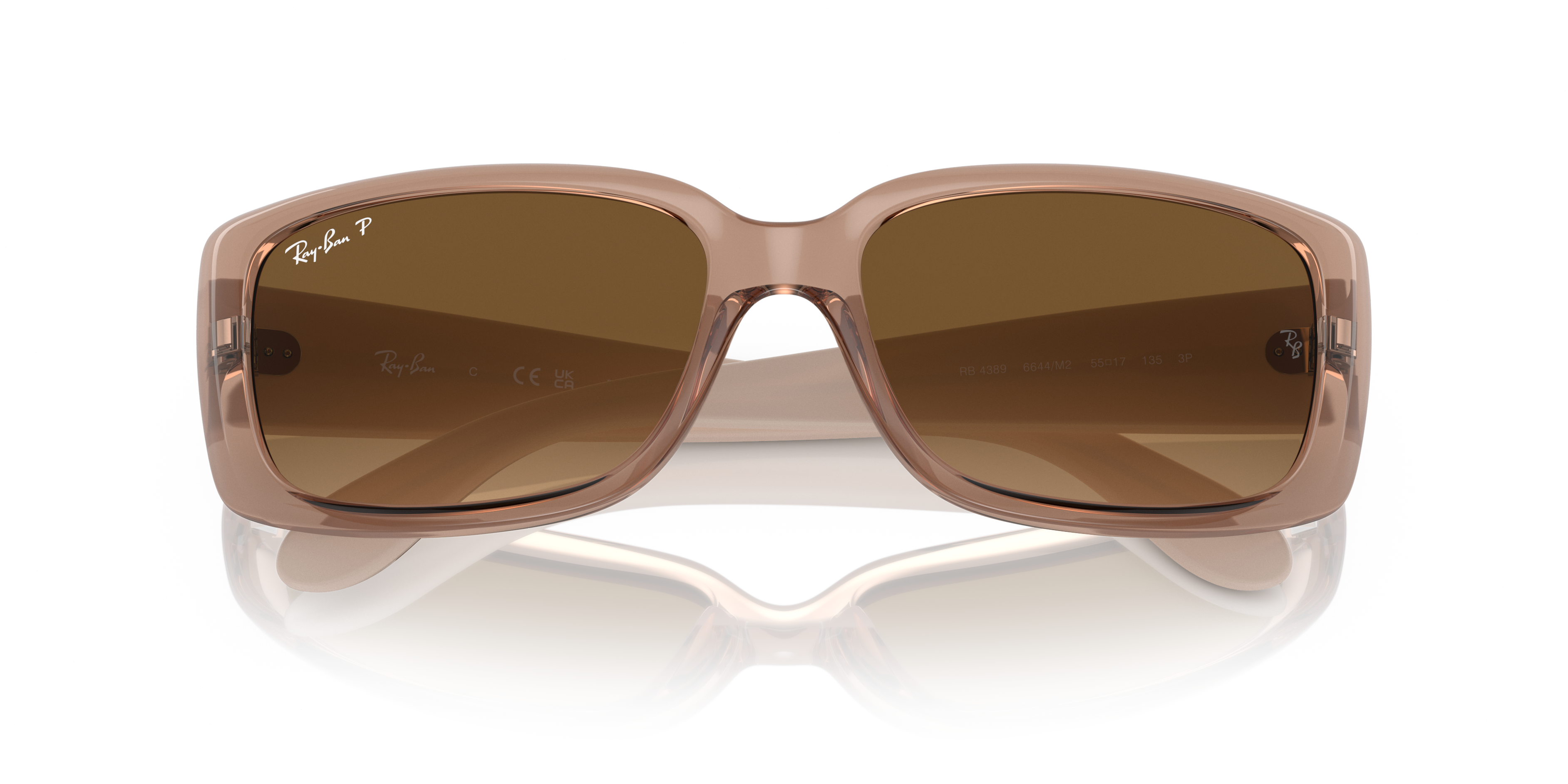 WOMEN'S SUNGLASSES RAY-BAN RB 4389 - 601/71 BLACK SIZE 55 