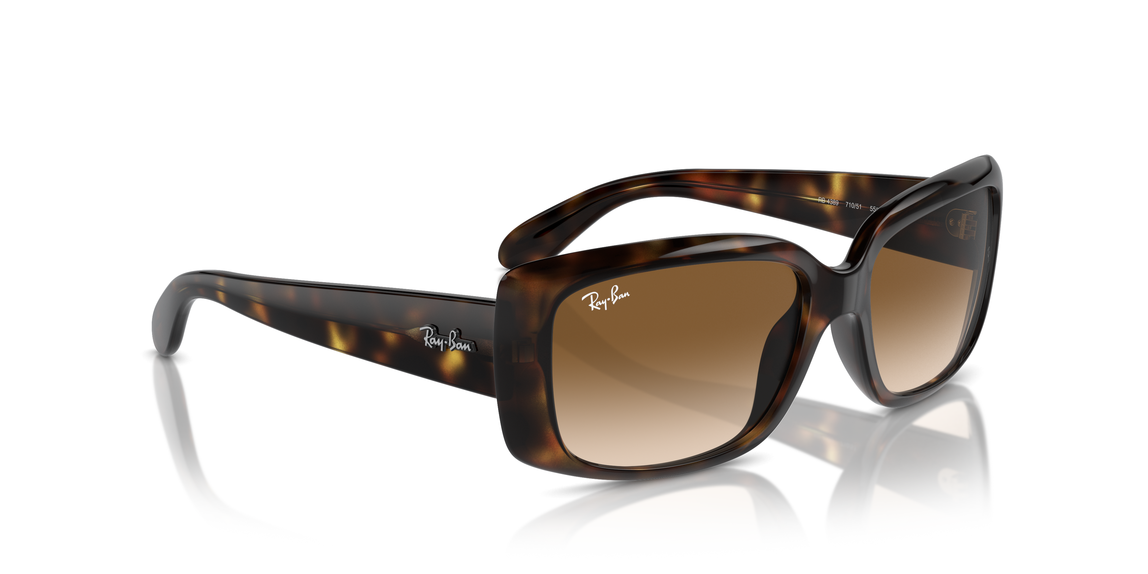 WOMEN'S SUNGLASSES RAY-BAN RB 4389 - 601/71 BLACK SIZE 55 