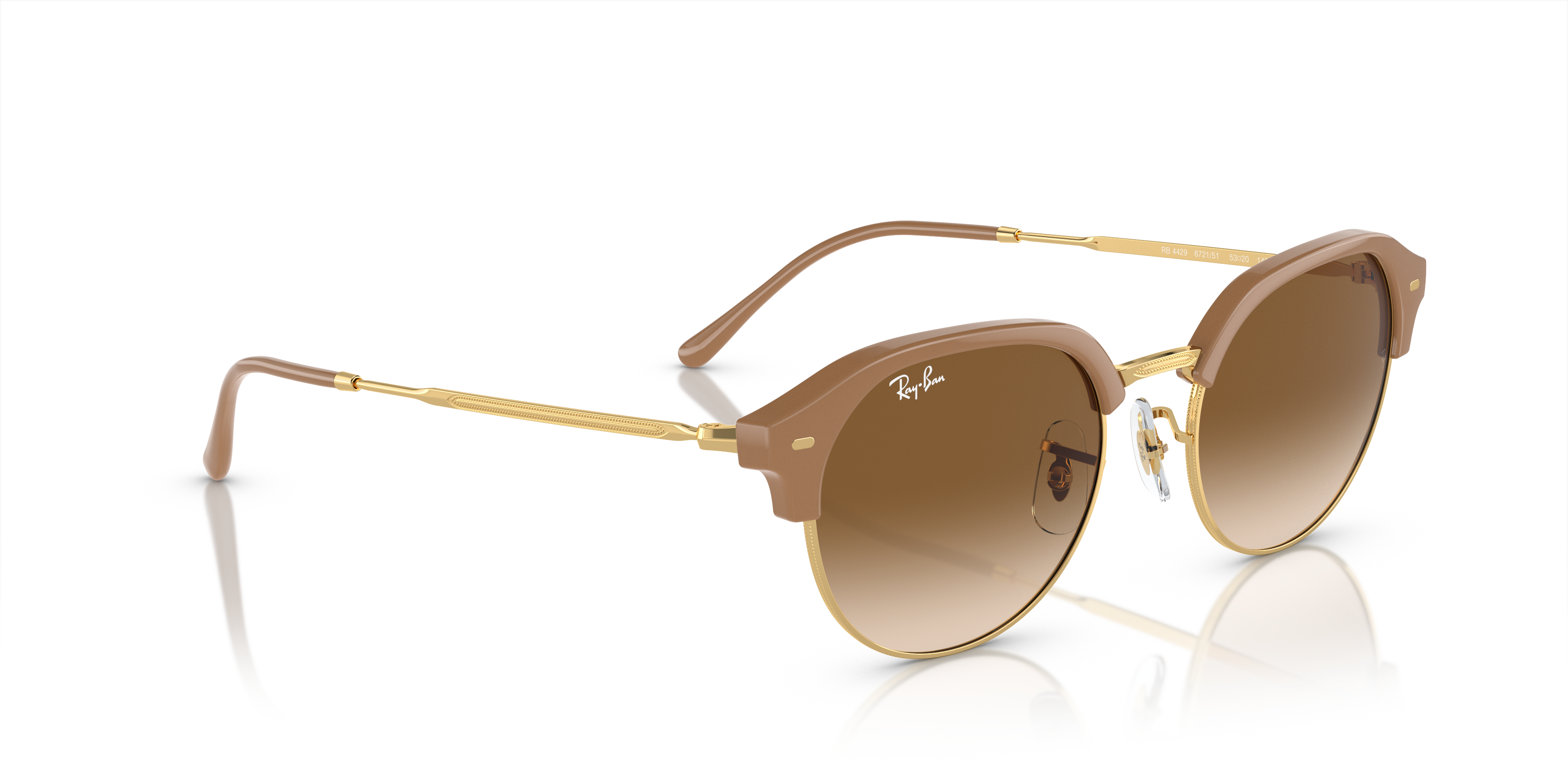RAY-BAN RB 4429 - 601/31 BLACK ON GOLD | UNISEX CALIBER 53 SUNGLASSES 