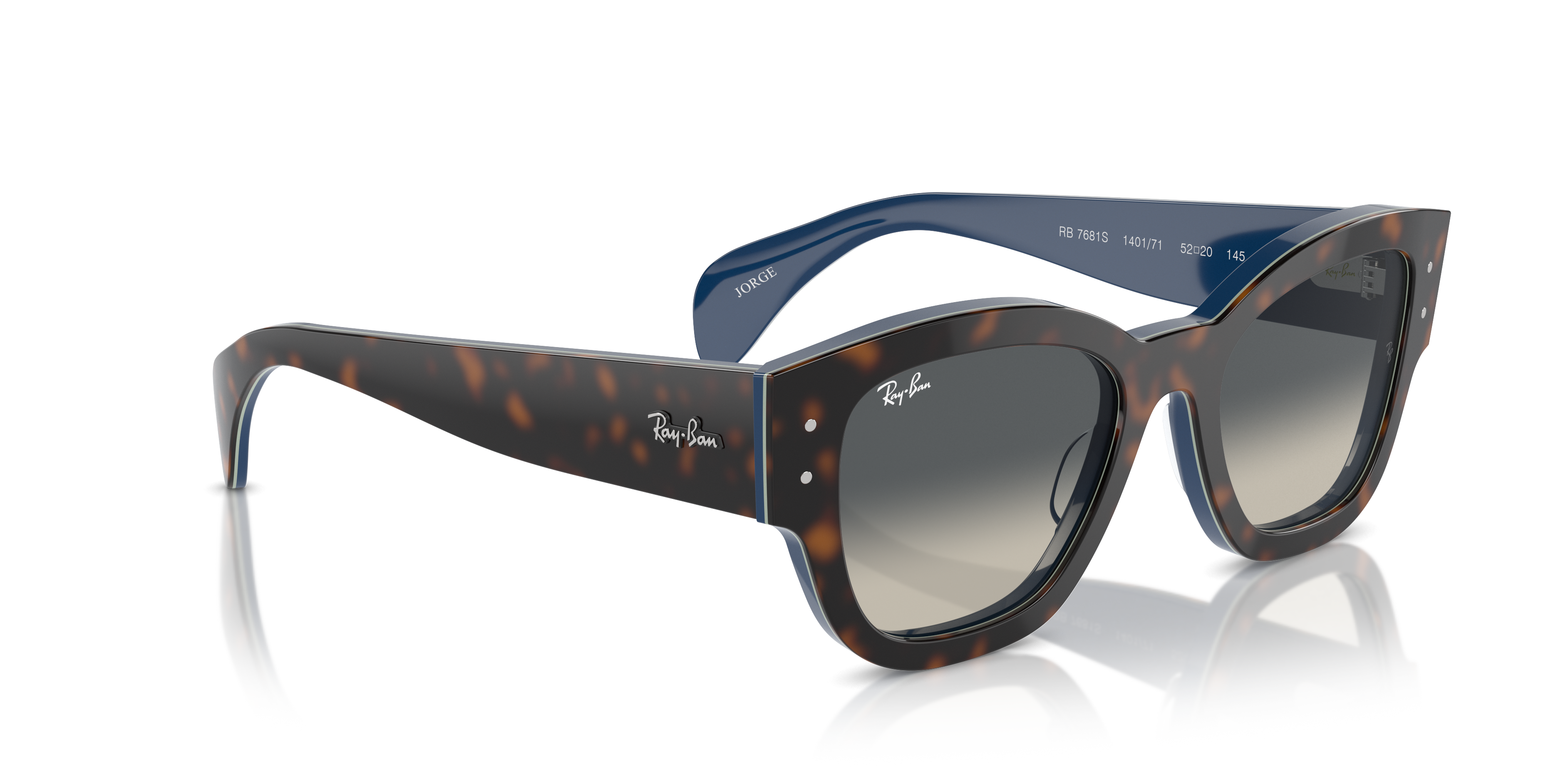Occhiali da sole Ray-Ban Jorge 0RB7681S Havana Grigio Blu | Ufficiale