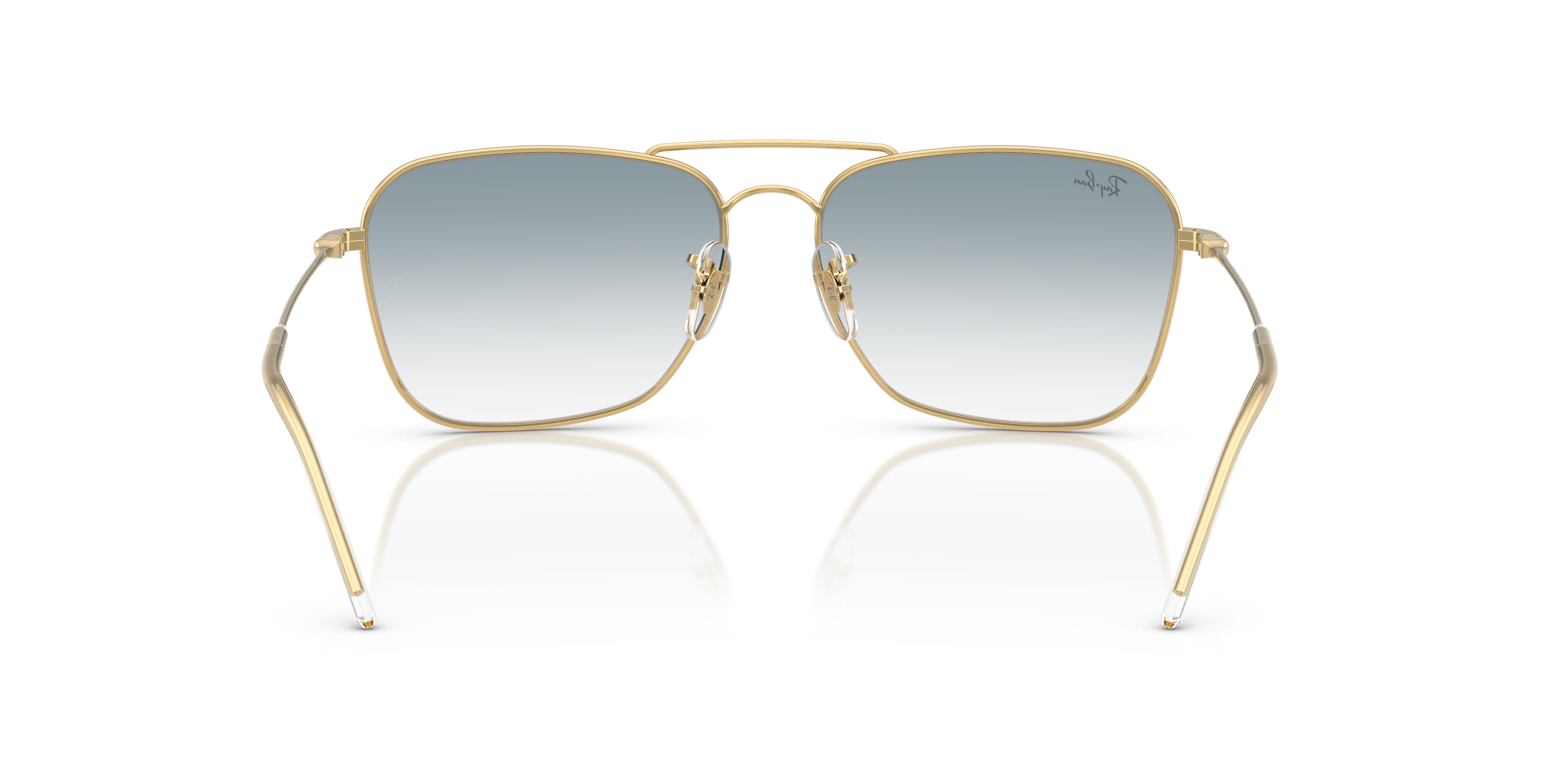 Occhiali da Sole Ray-Ban Caravan Reverse Arista Gold Originali