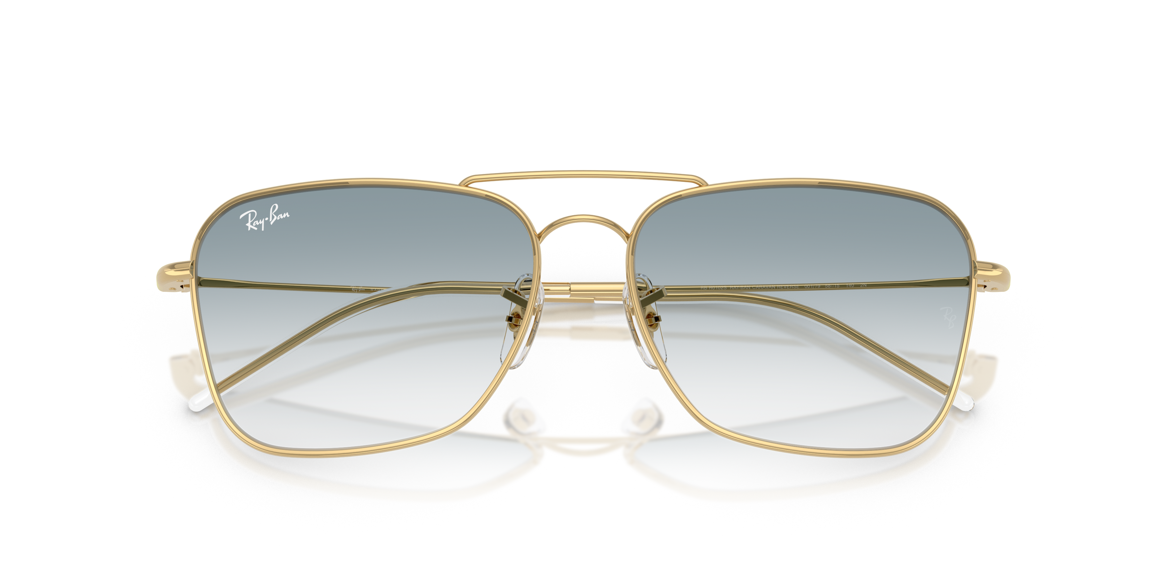 Occhiali da Sole Ray-Ban Caravan Reverse Arista Gold Originali