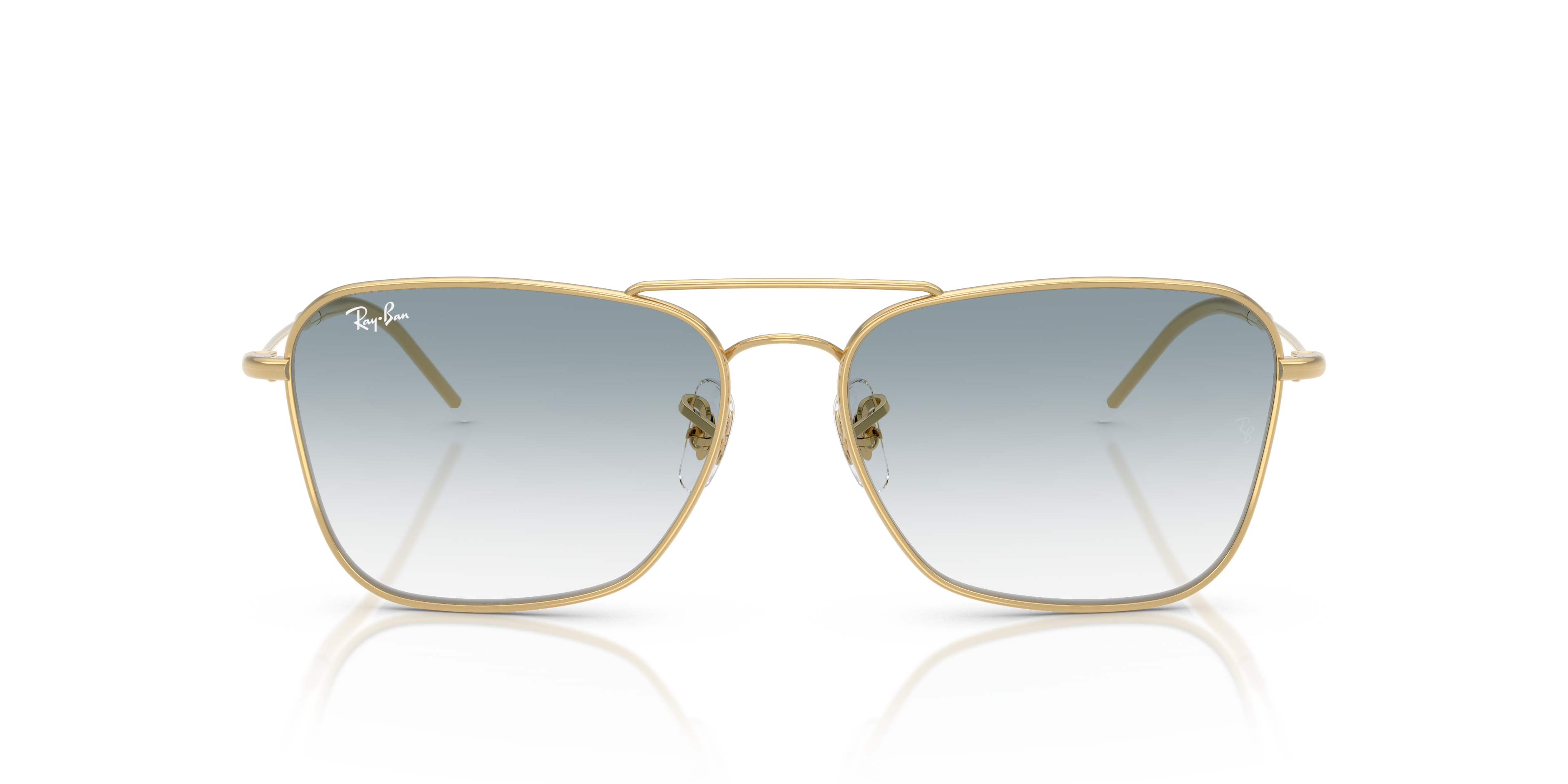 Occhiali da Sole Ray-Ban Caravan Reverse Arista Gold Originali