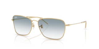 Occhiali da Sole Ray-Ban Caravan Reverse Arista Gold Originali