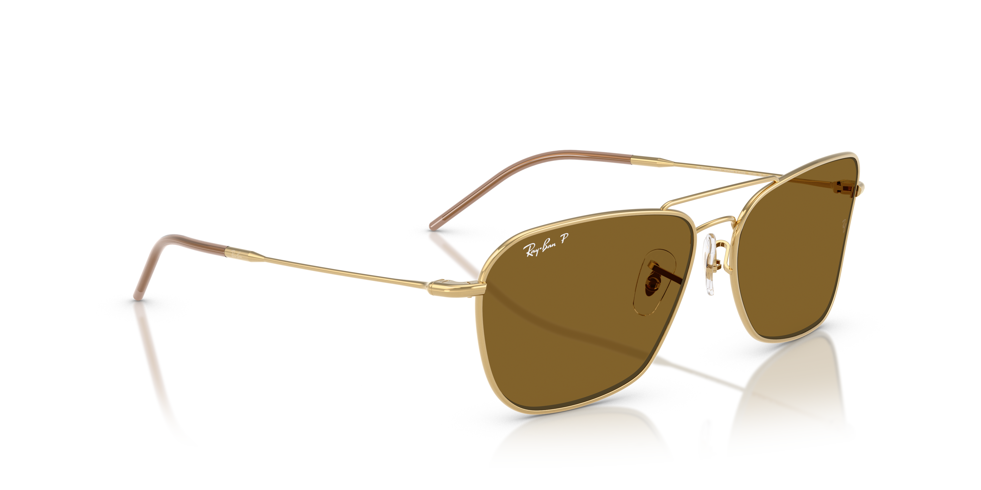 Occhiali da Sole Ray-Ban Caravan Reverse Arista Gold Originali