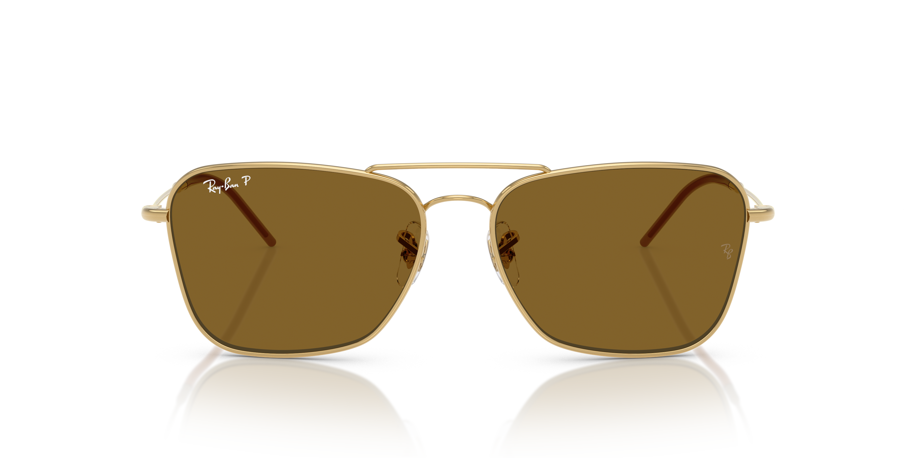 Occhiali da Sole Ray-Ban Caravan Reverse Arista Gold Originali