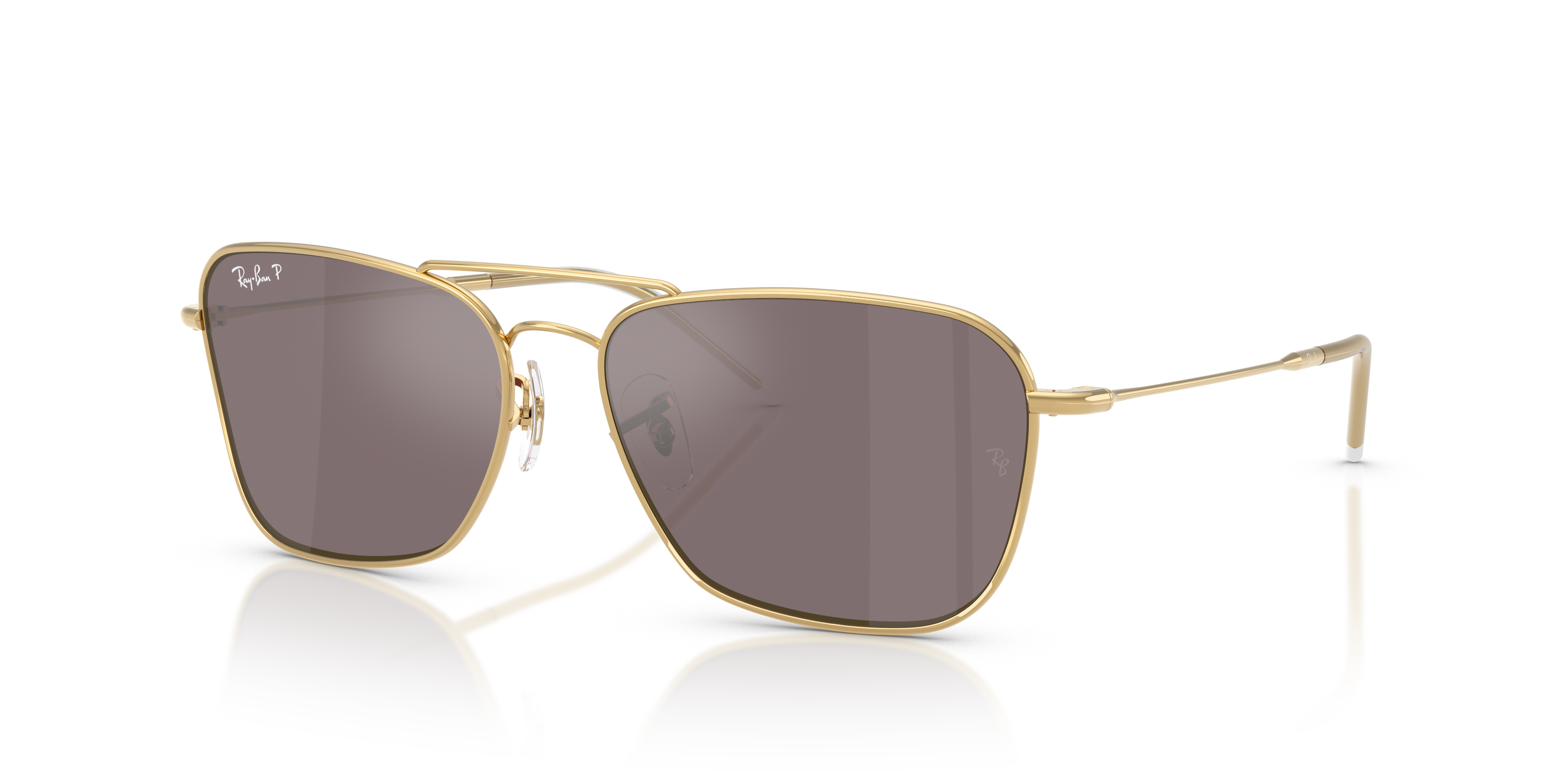 Occhiali da Sole Ray-Ban Caravan Reverse Arista Gold Originali