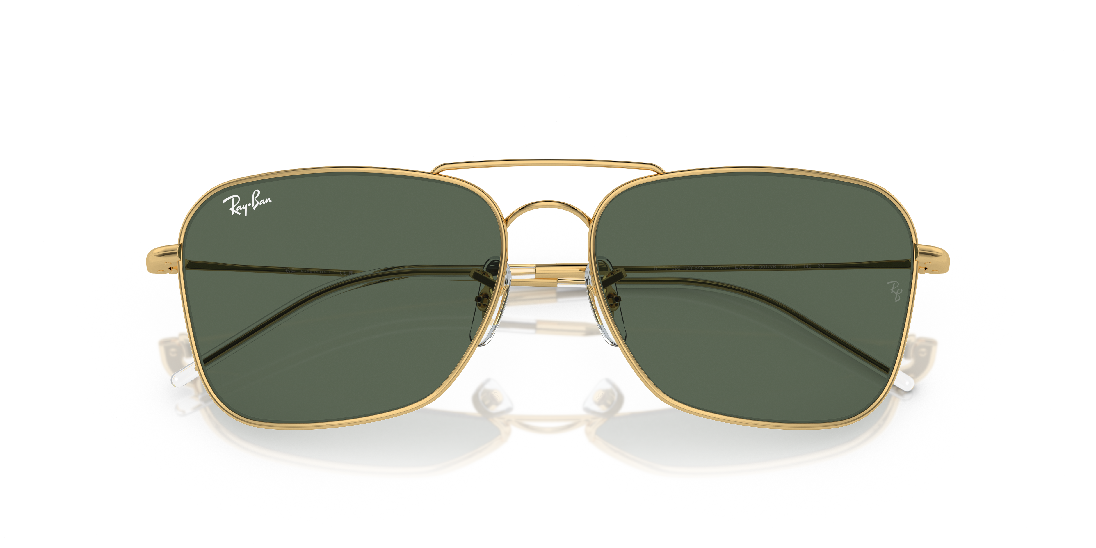 Occhiali da Sole Ray-Ban Caravan Reverse Arista Gold Originali