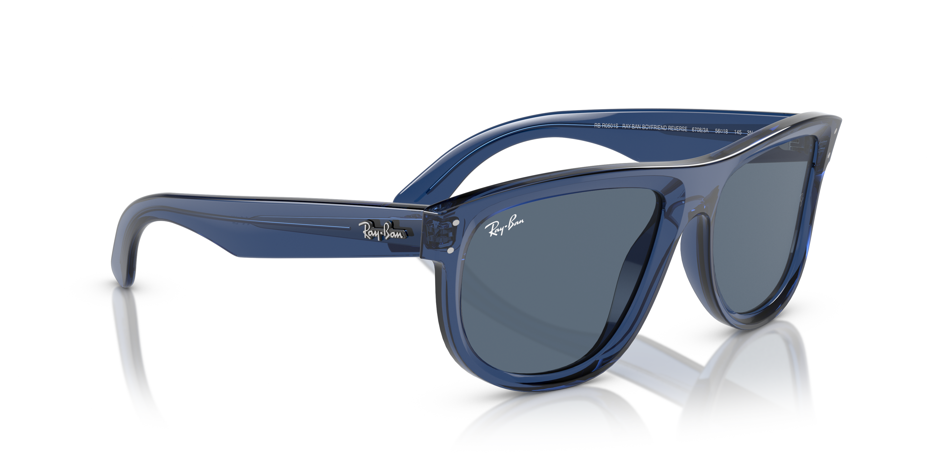 Acquista Occhiali da Sole Ray-Ban Boyfriend Reverse Neri 0RBR0501S