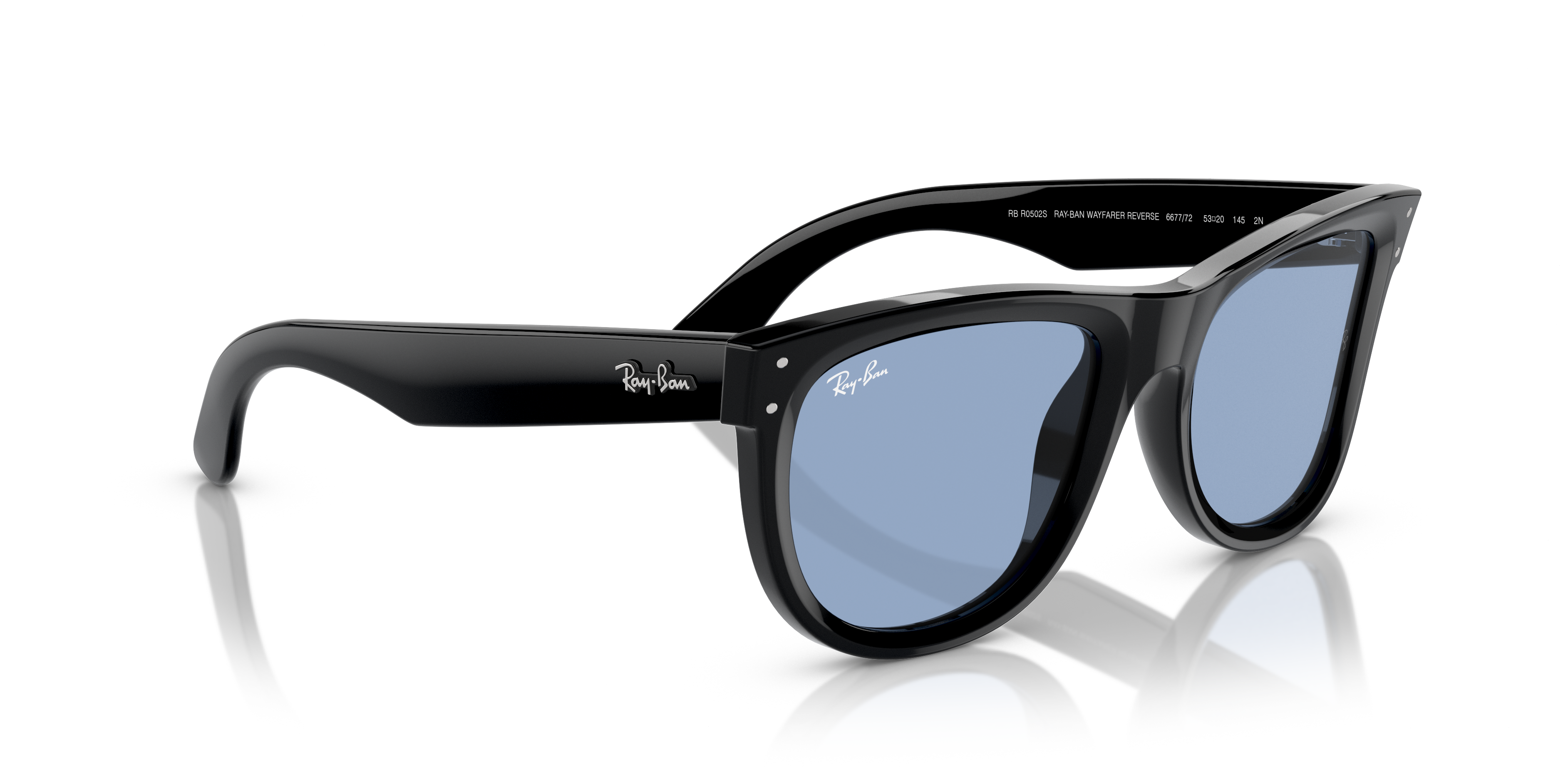 Acquista Occhiali da Sole Ray-Ban Wayfarer Reverse Neri 0RBR0502S