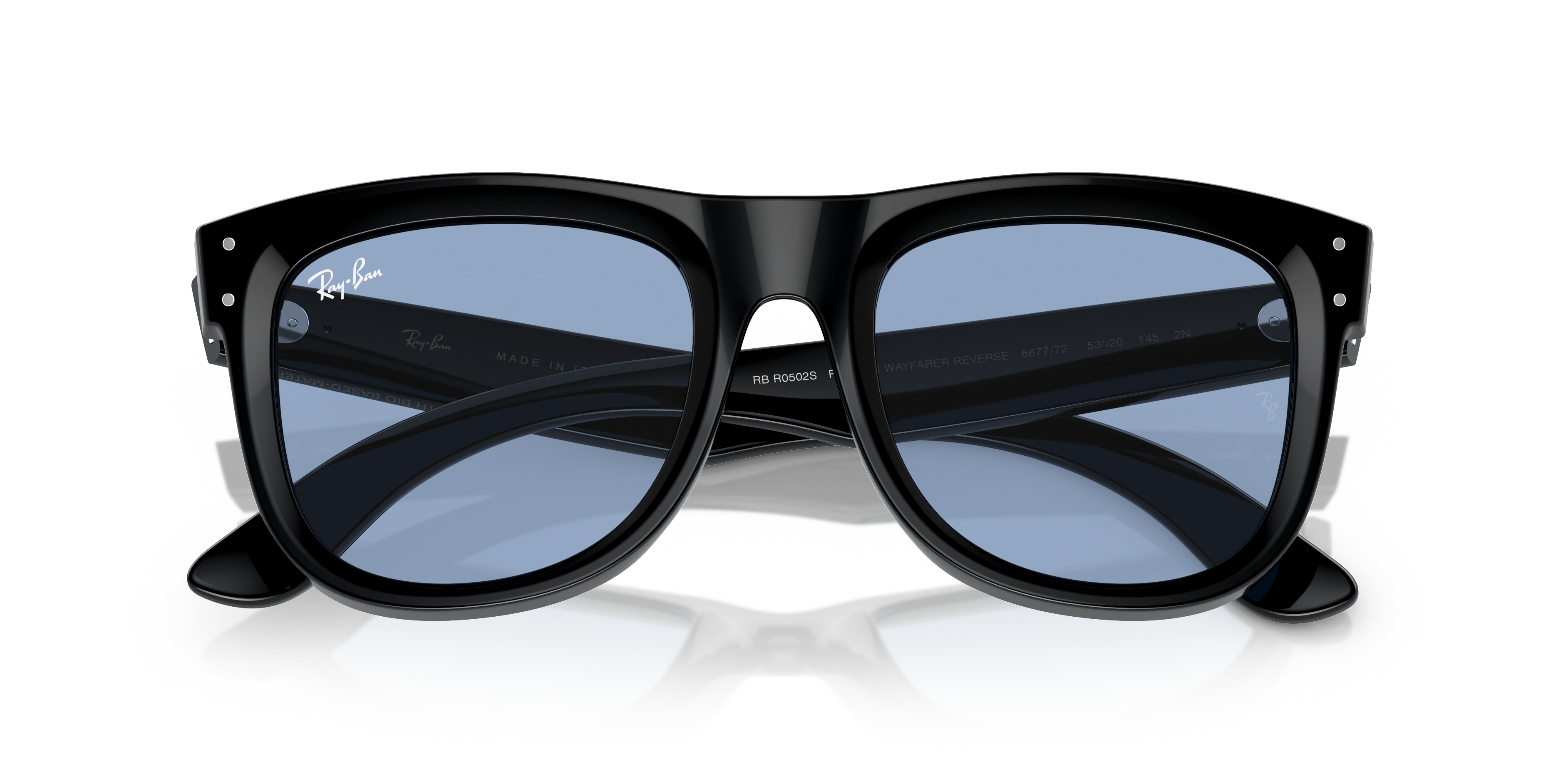 Acquista Occhiali da Sole Ray-Ban Wayfarer Reverse Neri 0RBR0502S