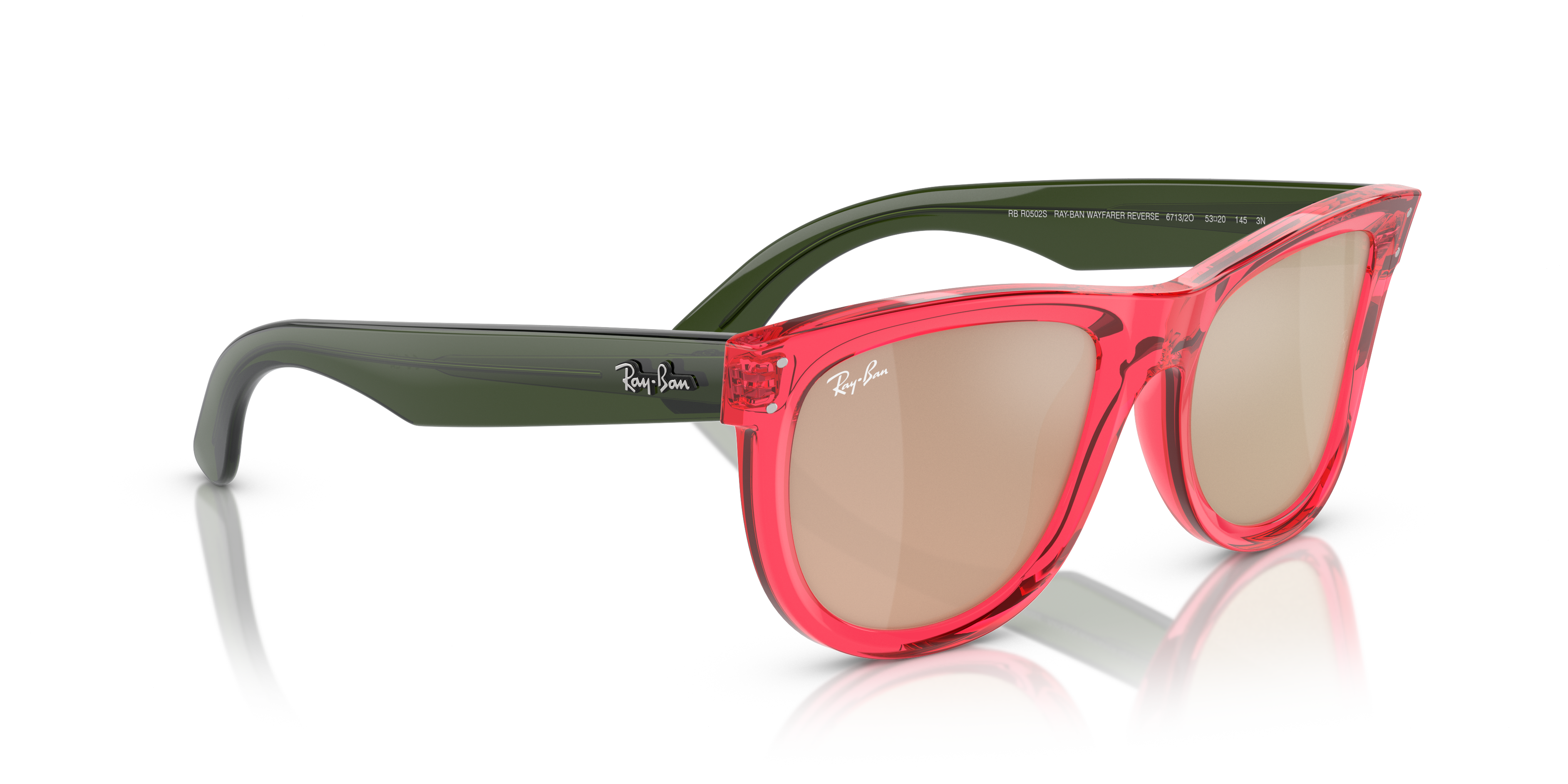 Acquista Occhiali da Sole Ray-Ban Wayfarer Reverse Neri 0RBR0502S
