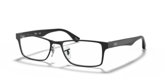 UNISEX EYEGLASSES RAY-BAN RX 6238 - 2509 GLOSSY BLACK CALIBER 55 