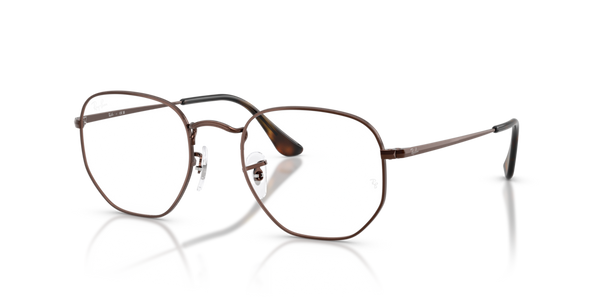 Occhiali da Vista Ray-Ban Hexagonal Marroni RB6448 | Unisex Originali