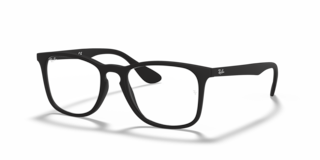 UNISEX EYEGLASSES RAY-BAN RX 7074 - 5364 BLACK RUBBER CALIBER 50 