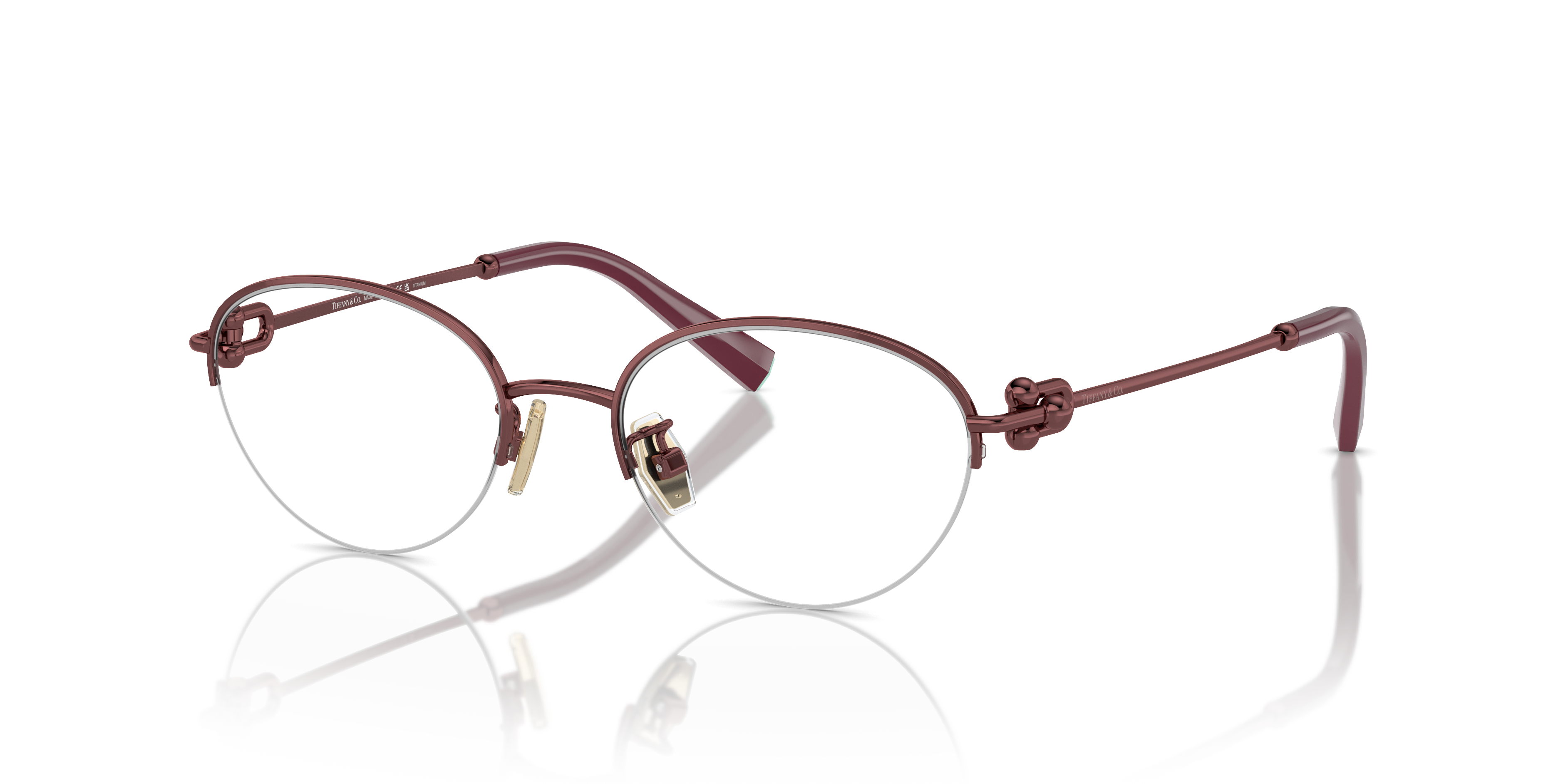 Occhiali da sole Tiffany & Co. TF1158TD da donna, di colore bordeaux, con montatura a farfalla in acetato e lenti scure, most