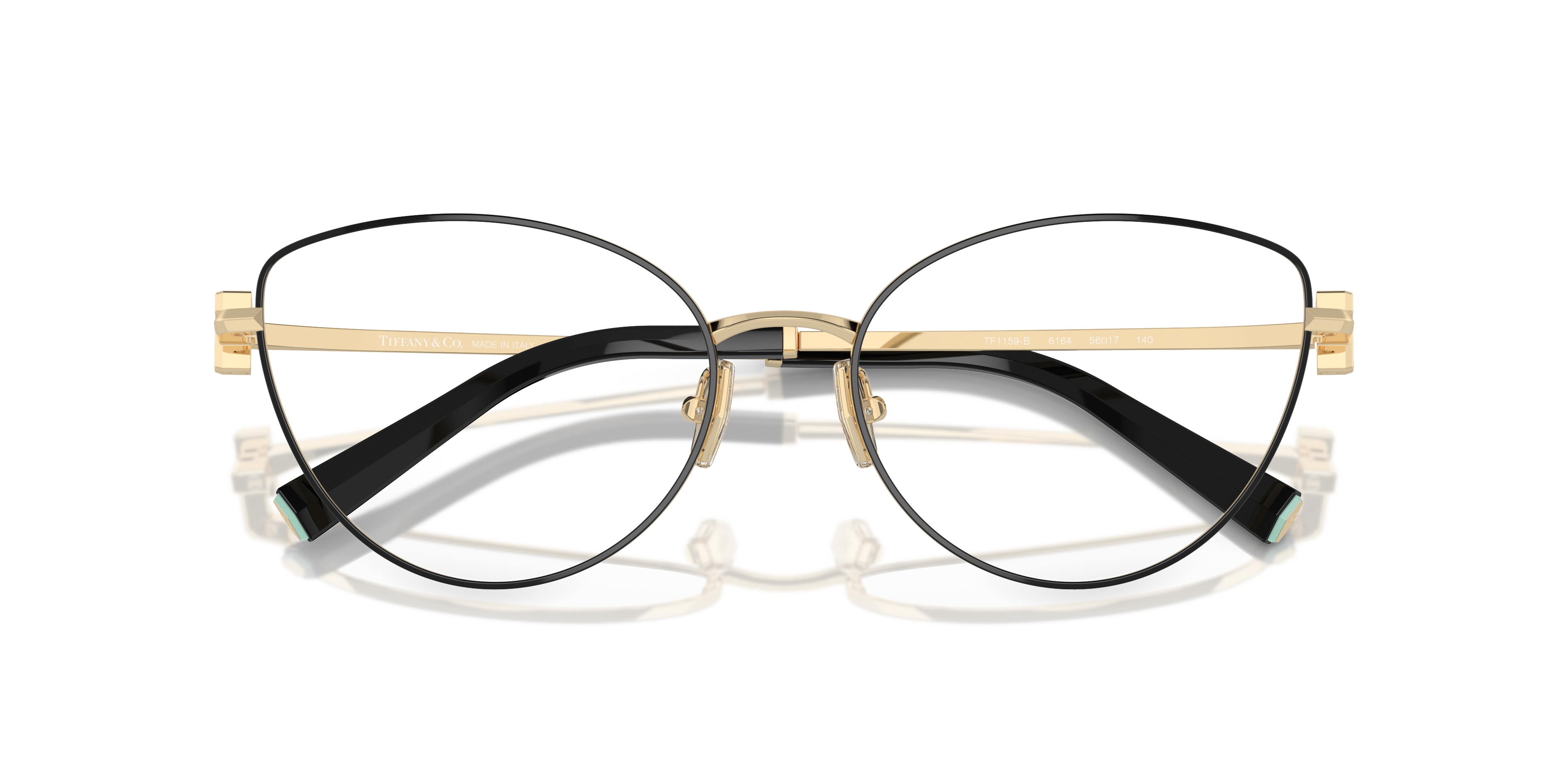 Occhiali da sole Tiffany & Co. modello 0TF1159B da donna, colore Tiffany Blue On Silver, con montatura cat-eye in acetato e d
