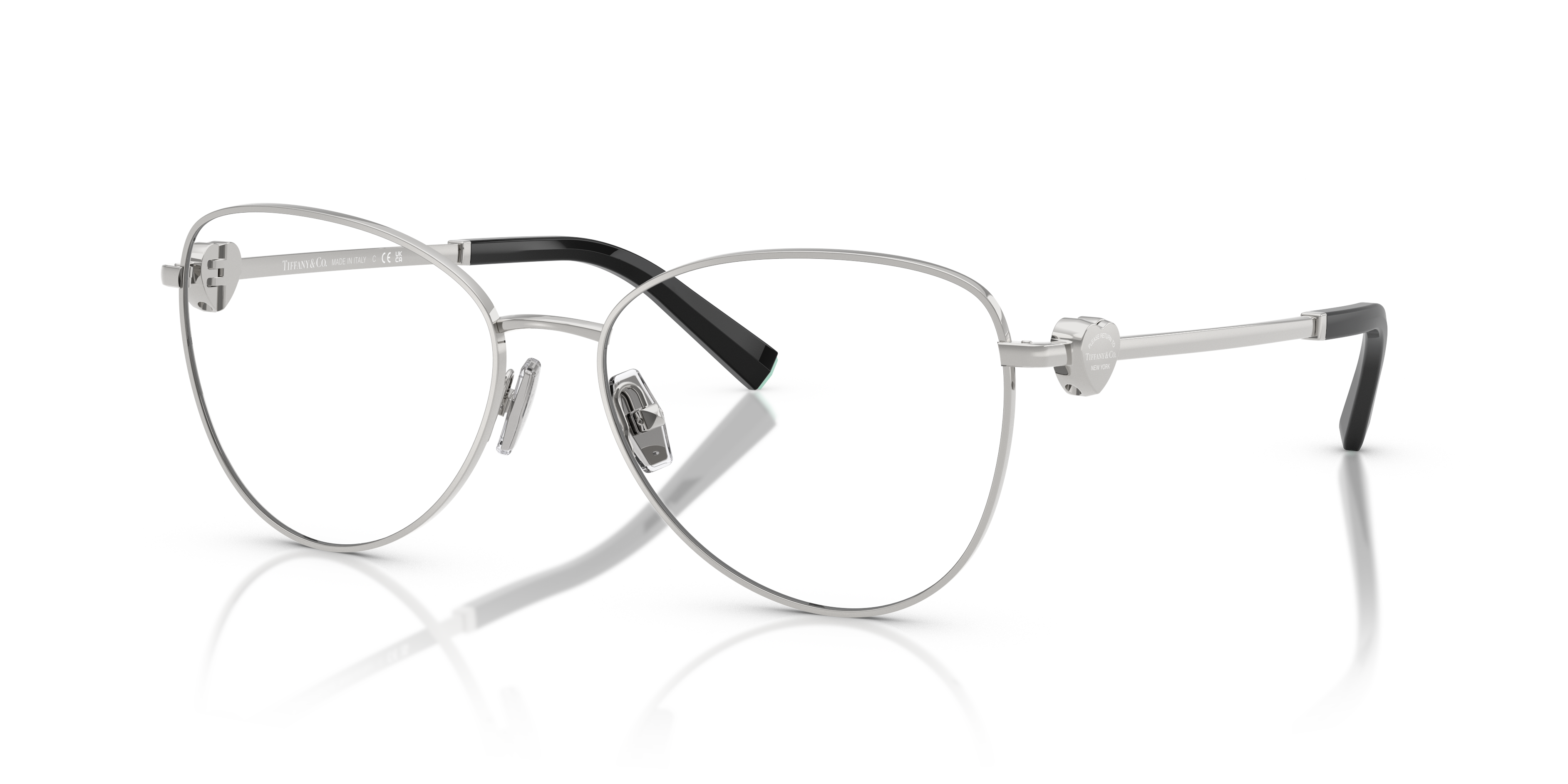 Occhiali da sole Tiffany & Co. modello 0TF1163B da donna con montatura in metallo colore argento e lenti scure.