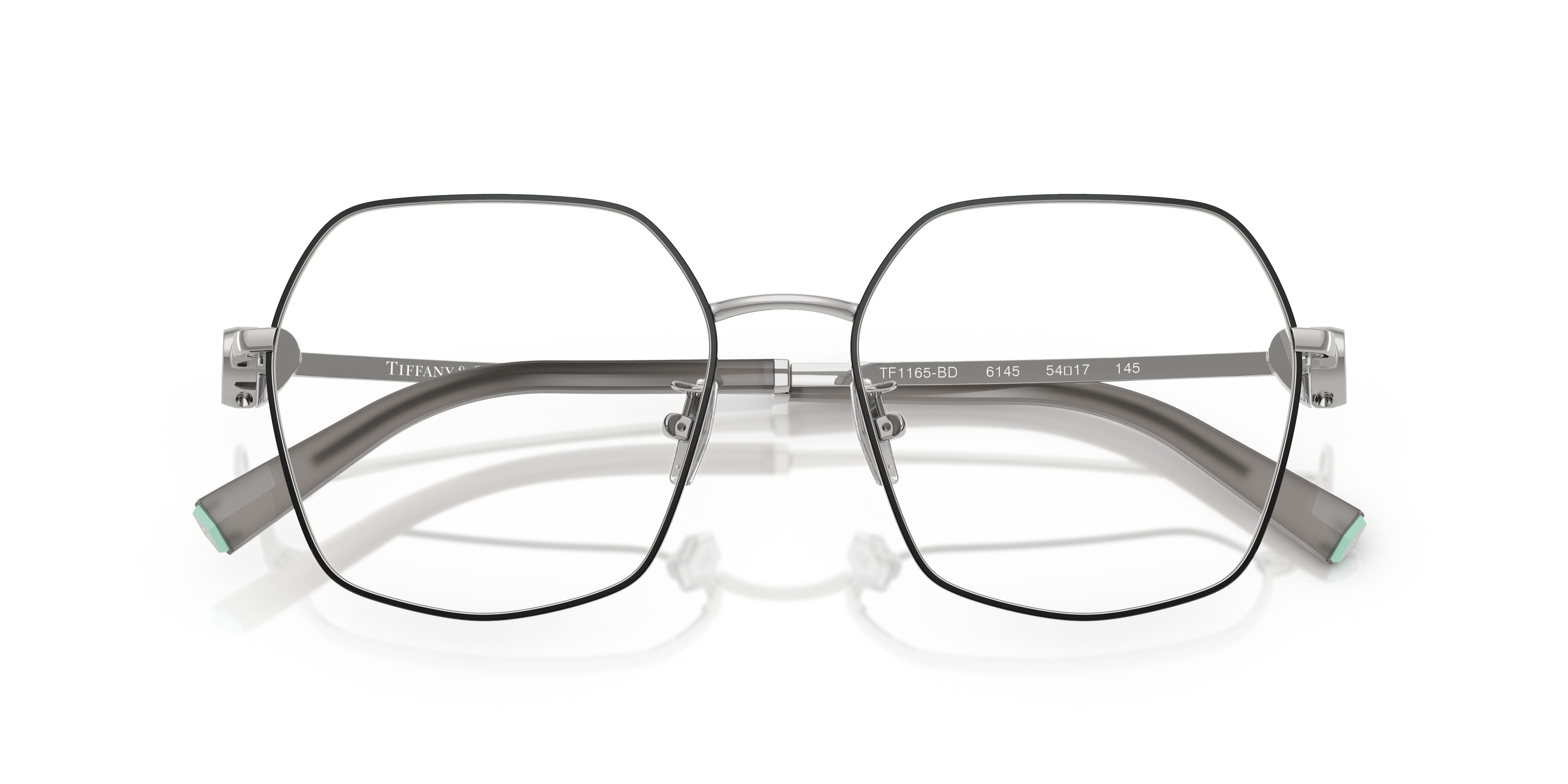 Occhiali da sole Tiffany & Co. 0TF1165BD da donna con montatura in Pale Gold, vista frontale su sfondo bianco