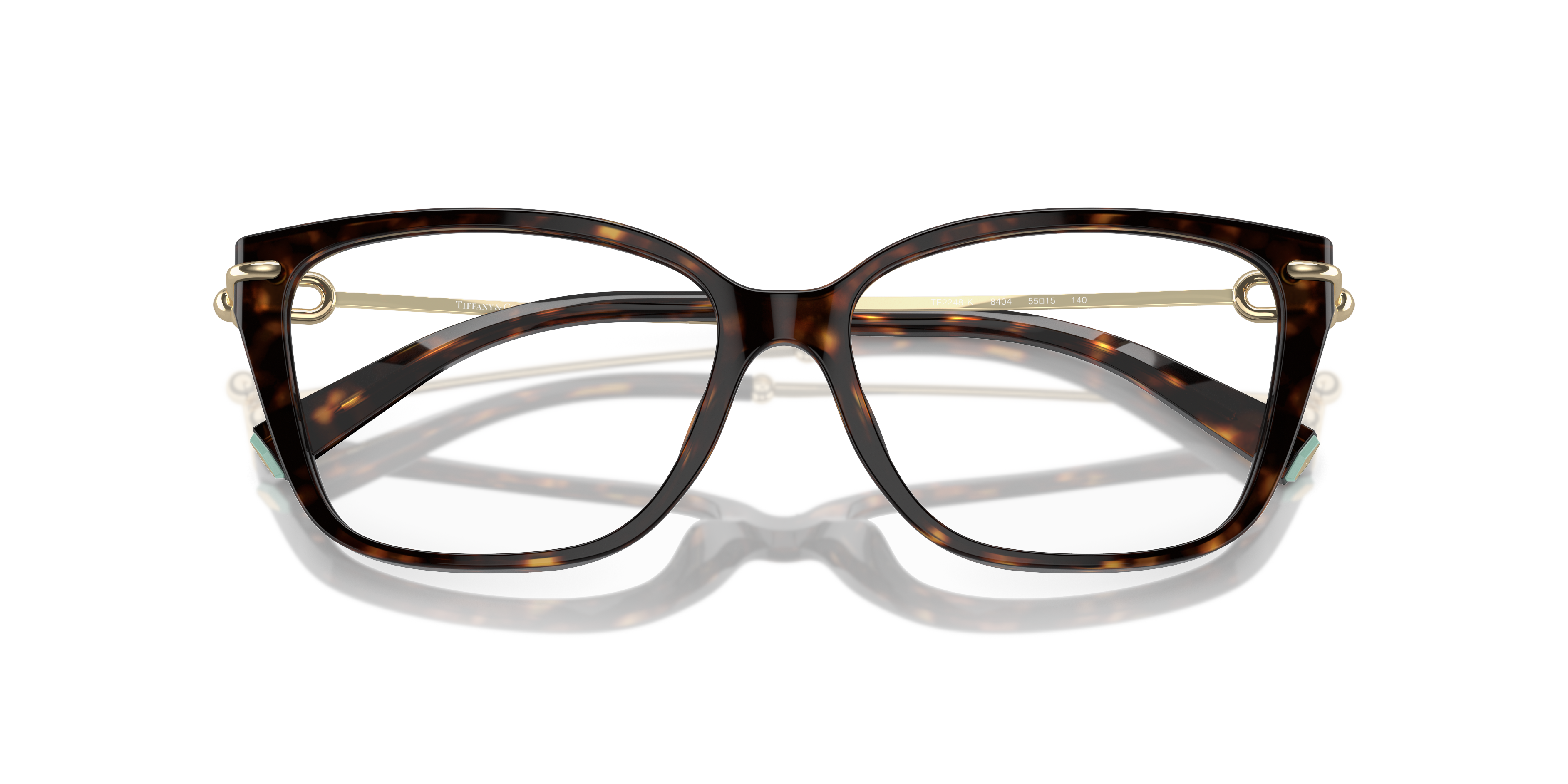 Occhiali da sole Tiffany TF2248K neri da donna, montatura in acetato su sfondo neutro
