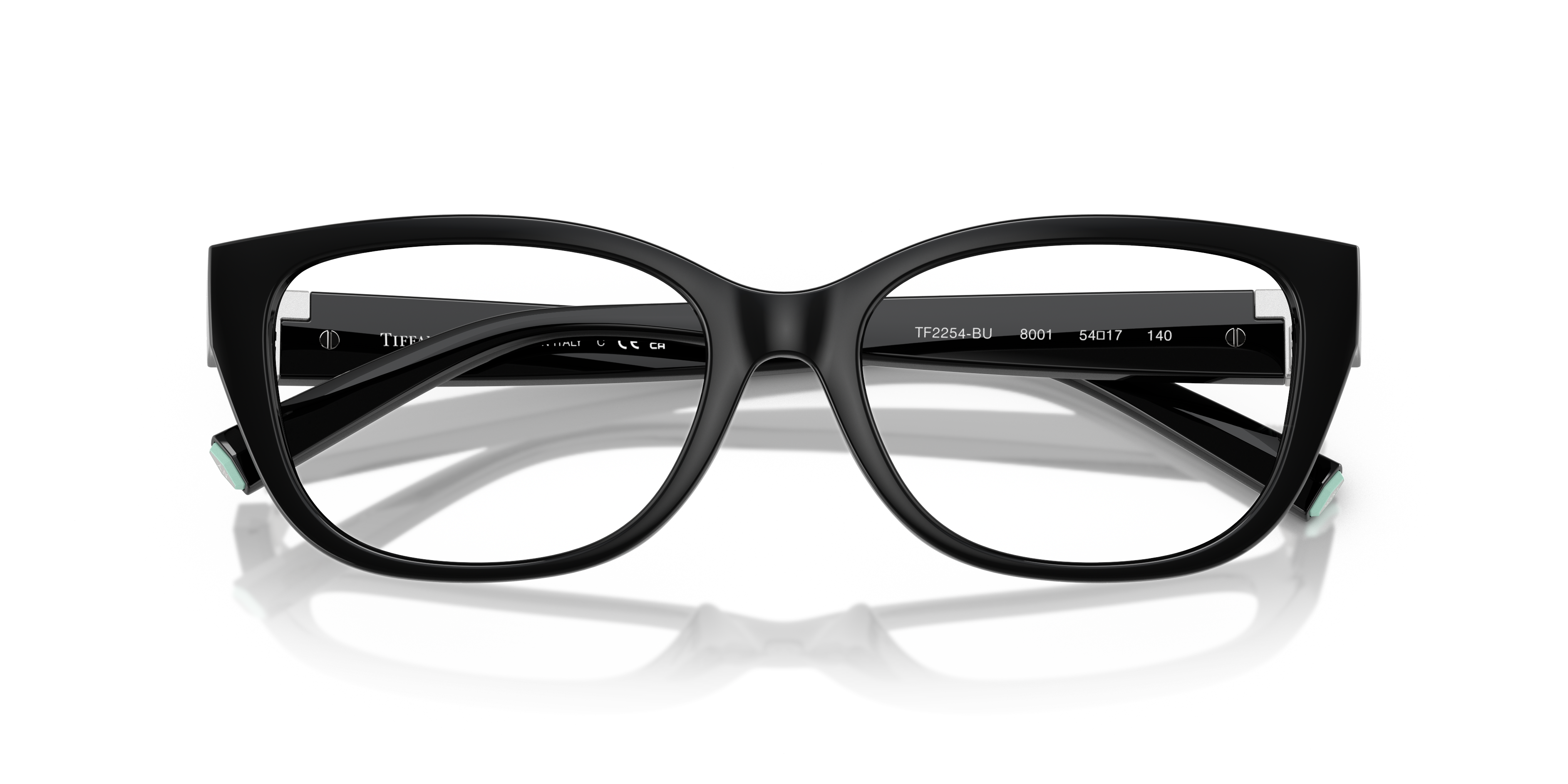 Donna con occhiali da sole Tiffany TF2254BU Havana, montatura marrone tartarugato con lenti scure, dettagli argento sull'asta