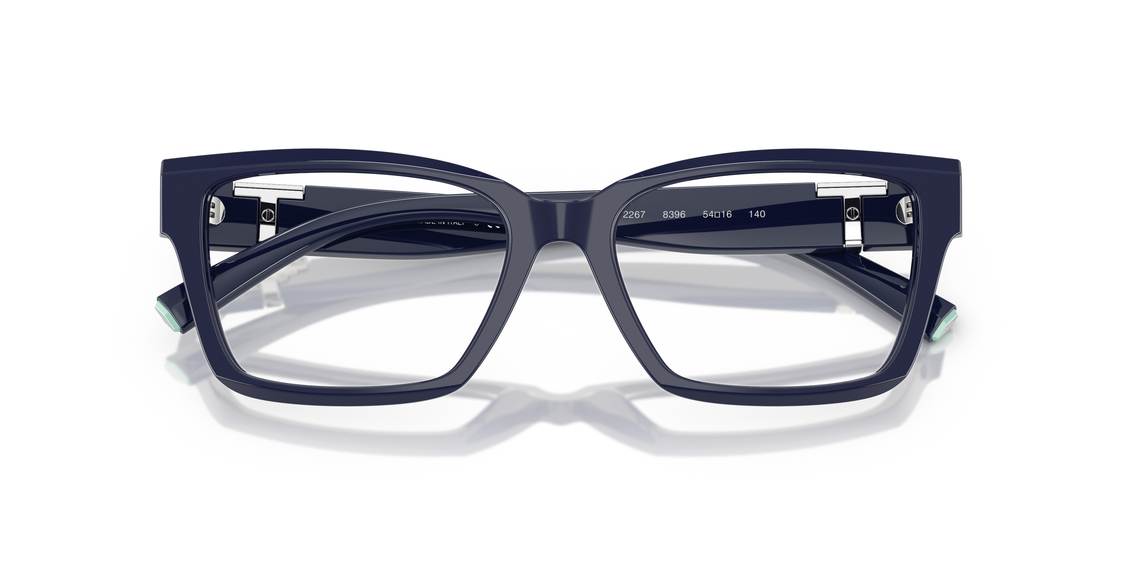 Occhiali da sole donna Tiffany TF2267 neri su sfondo neutro, mostrando la montatura in acetato lucido e le lenti scure.