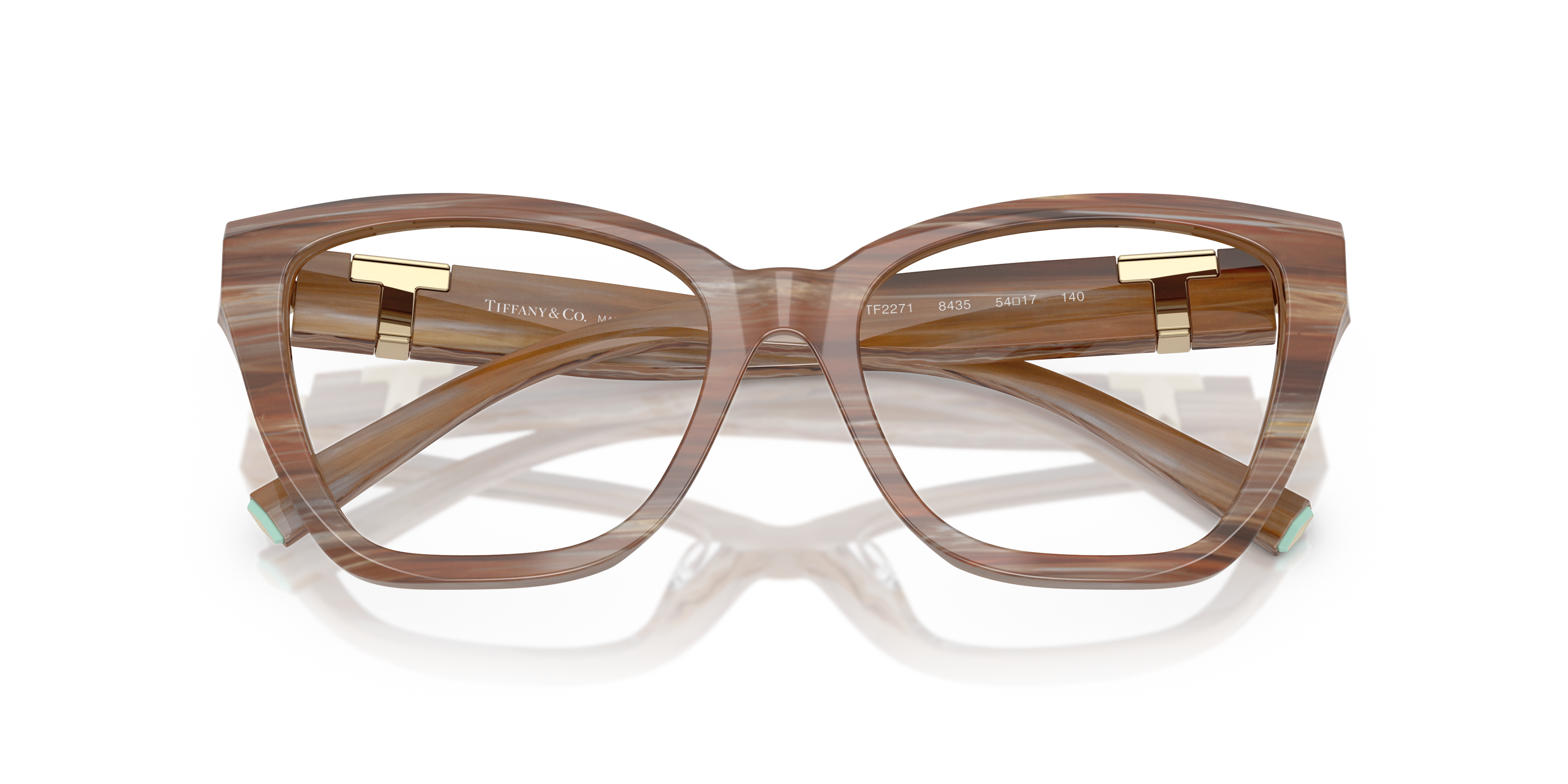 Occhiali da sole Tiffany donna neri modello TF2271, con montatura in acetato lucido e lenti scure, mostrati con il loro astuc