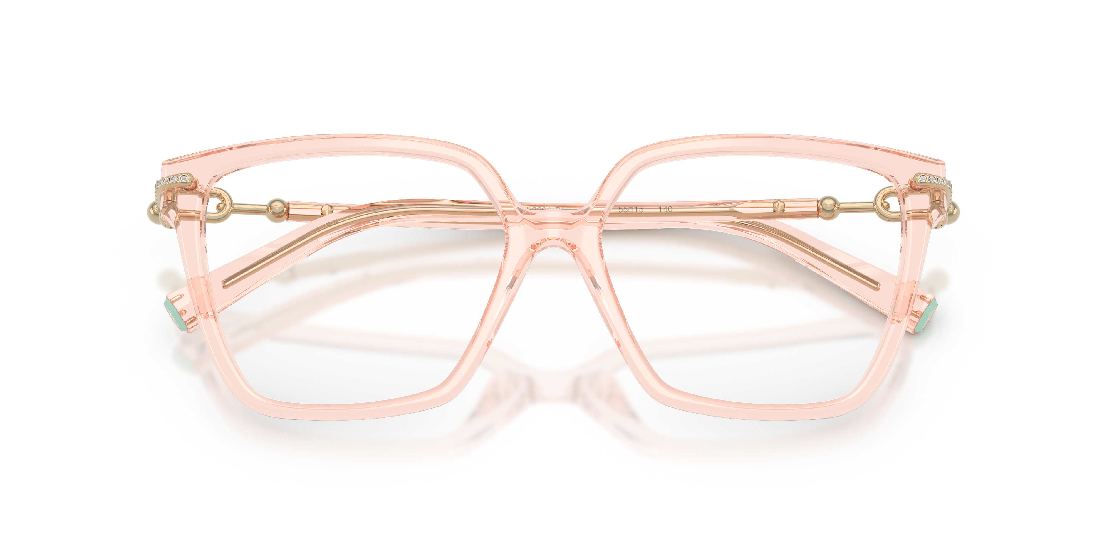 Occhiali da sole Tiffany & Co. modello 0TF2290BU da donna in colore Havana, con montatura in acetato e lenti scure, mostrati