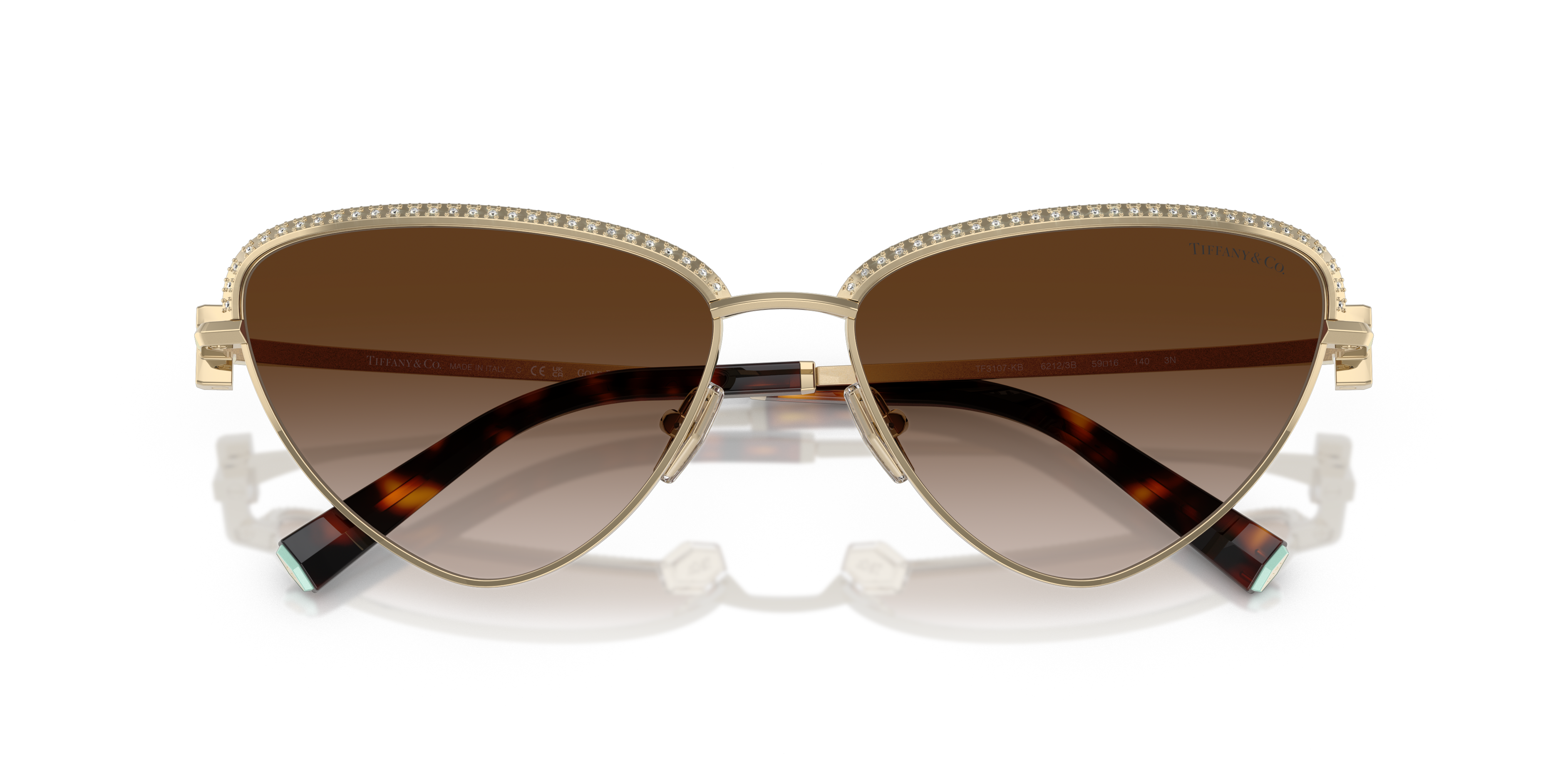 Occhiali da Sole Donna Tiffany TF3107KB Silver Gold Plated - Originali