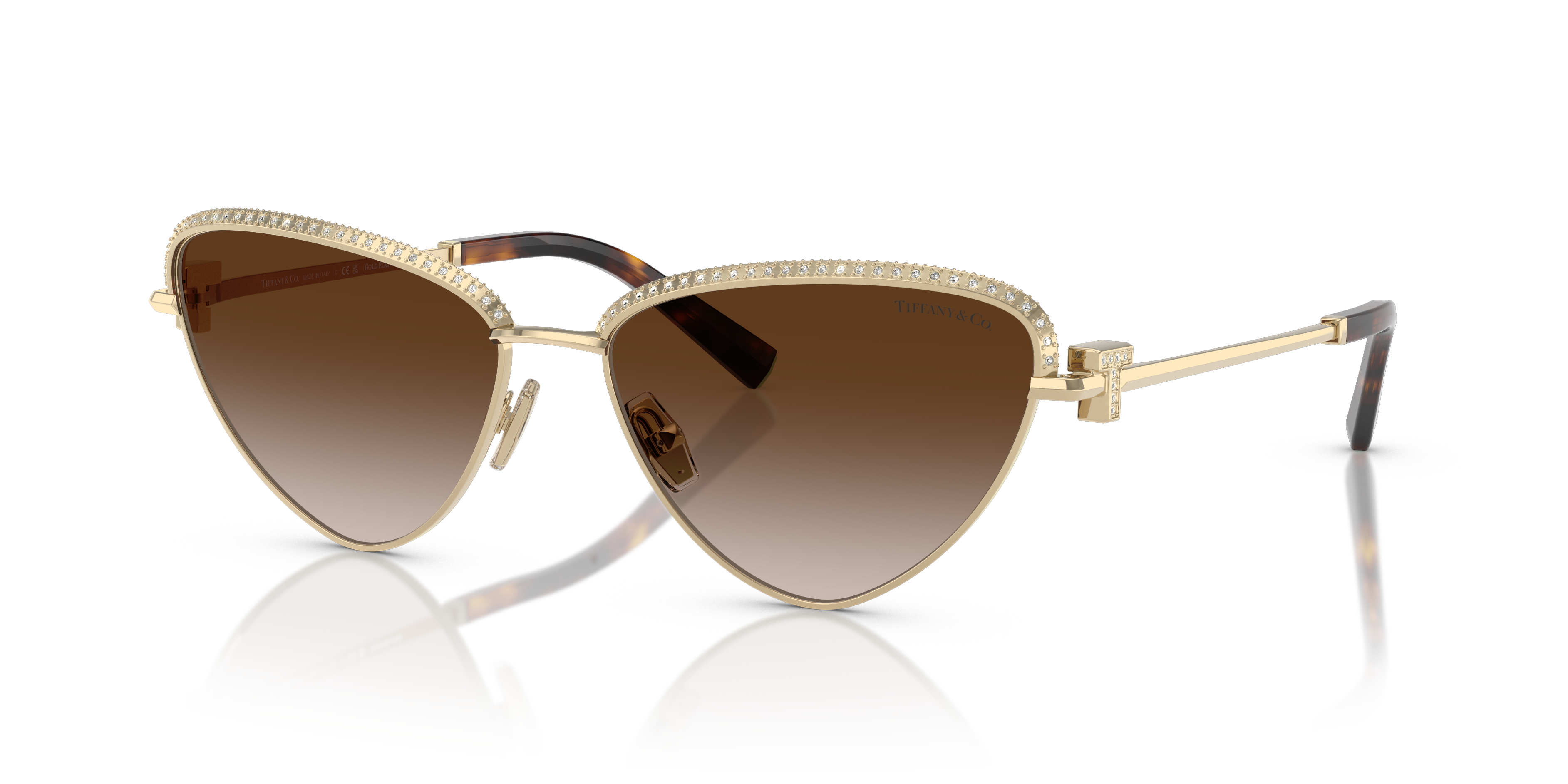 Occhiali da Sole Donna Tiffany TF3107KB Silver Gold Plated - Originali