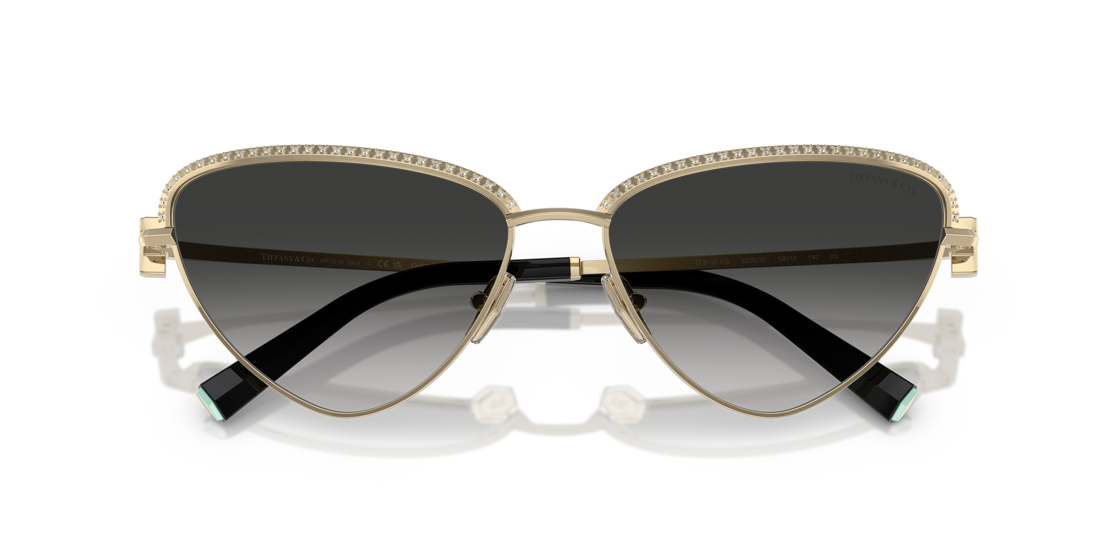 Occhiali da Sole Donna Tiffany TF3107KB Silver Gold Plated - Originali