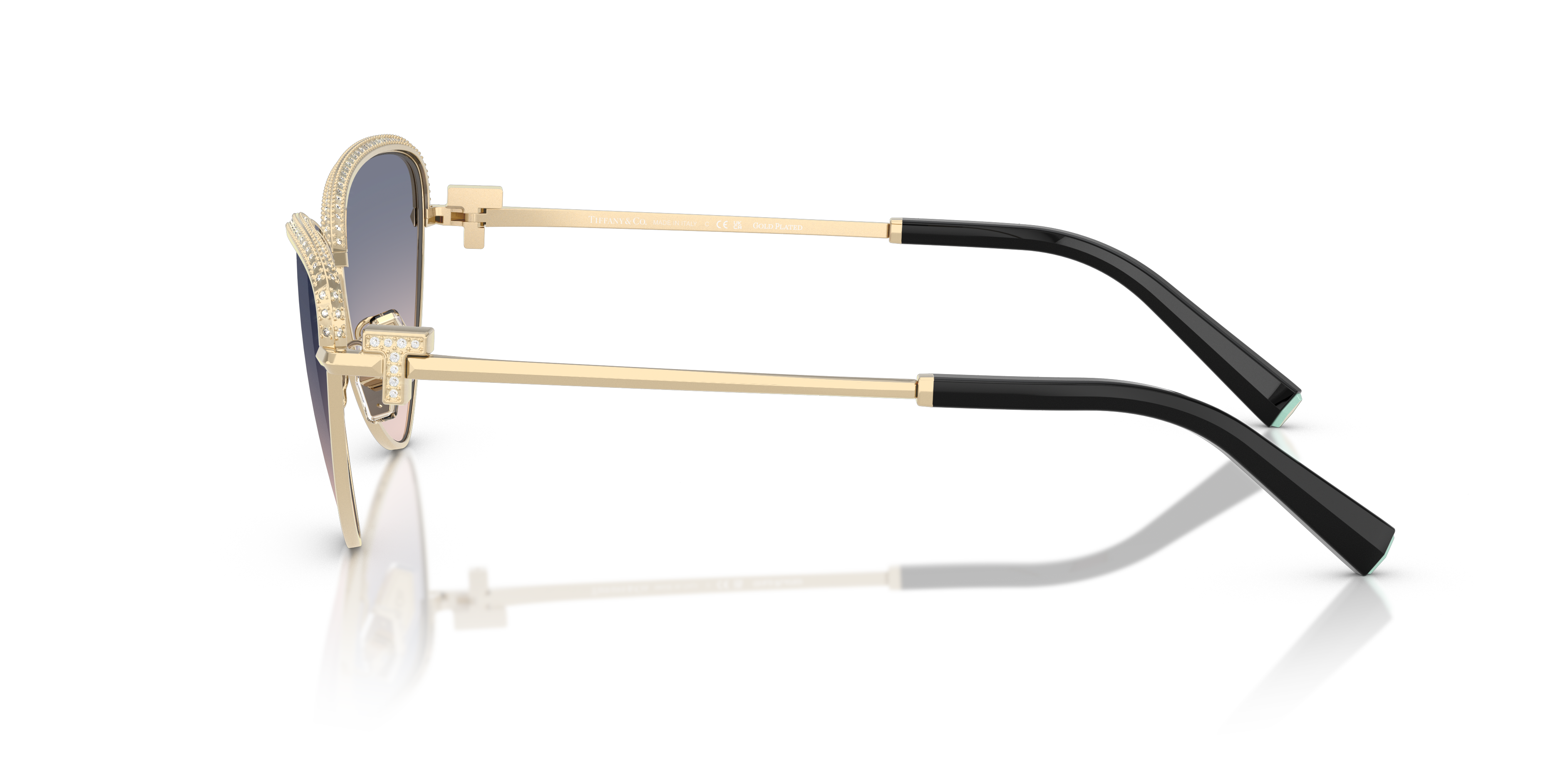 Occhiali da Sole Donna Tiffany TF3107KB Silver Gold Plated - Originali