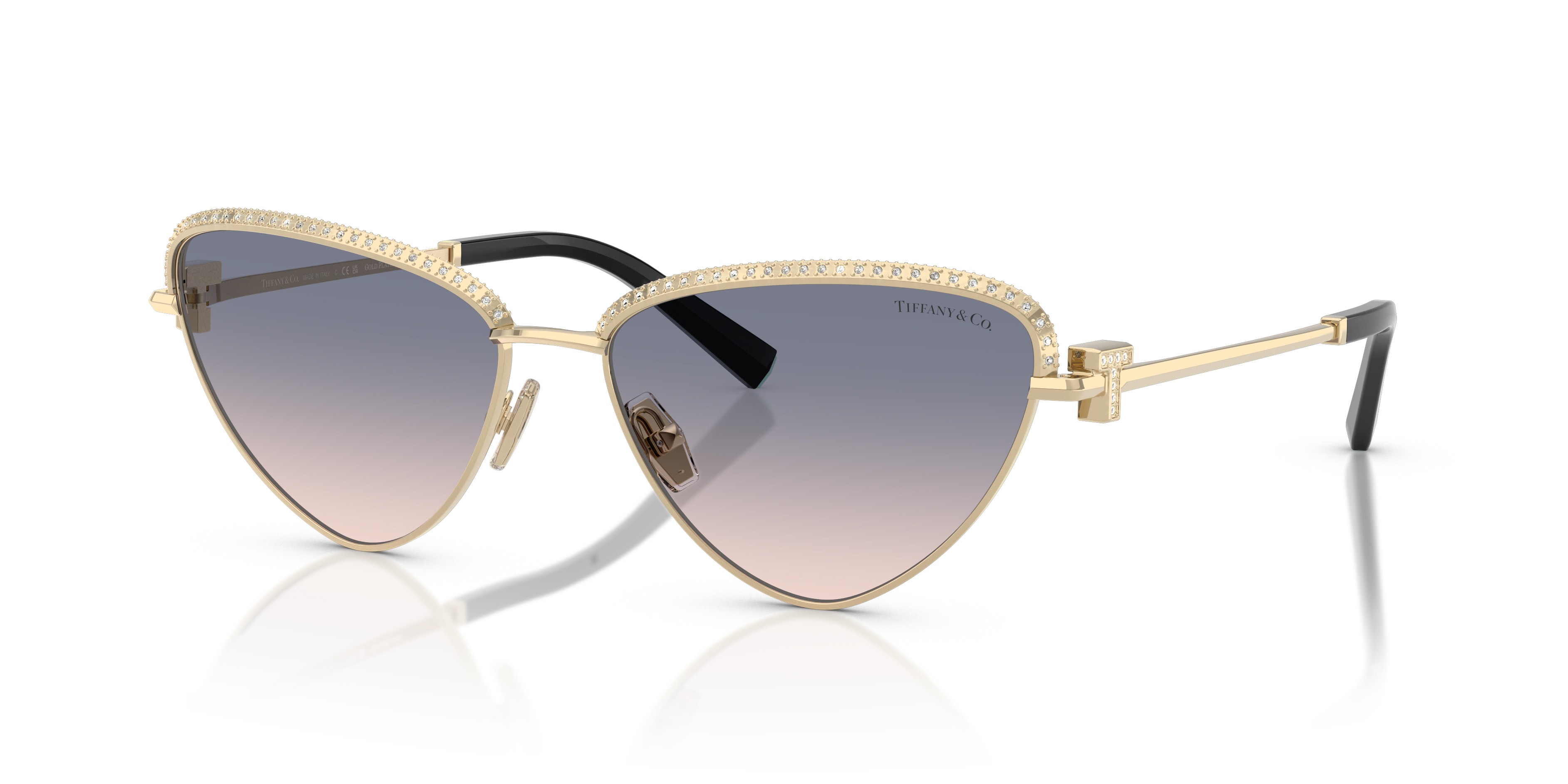 Occhiali da Sole Donna Tiffany TF3107KB Silver Gold Plated - Originali