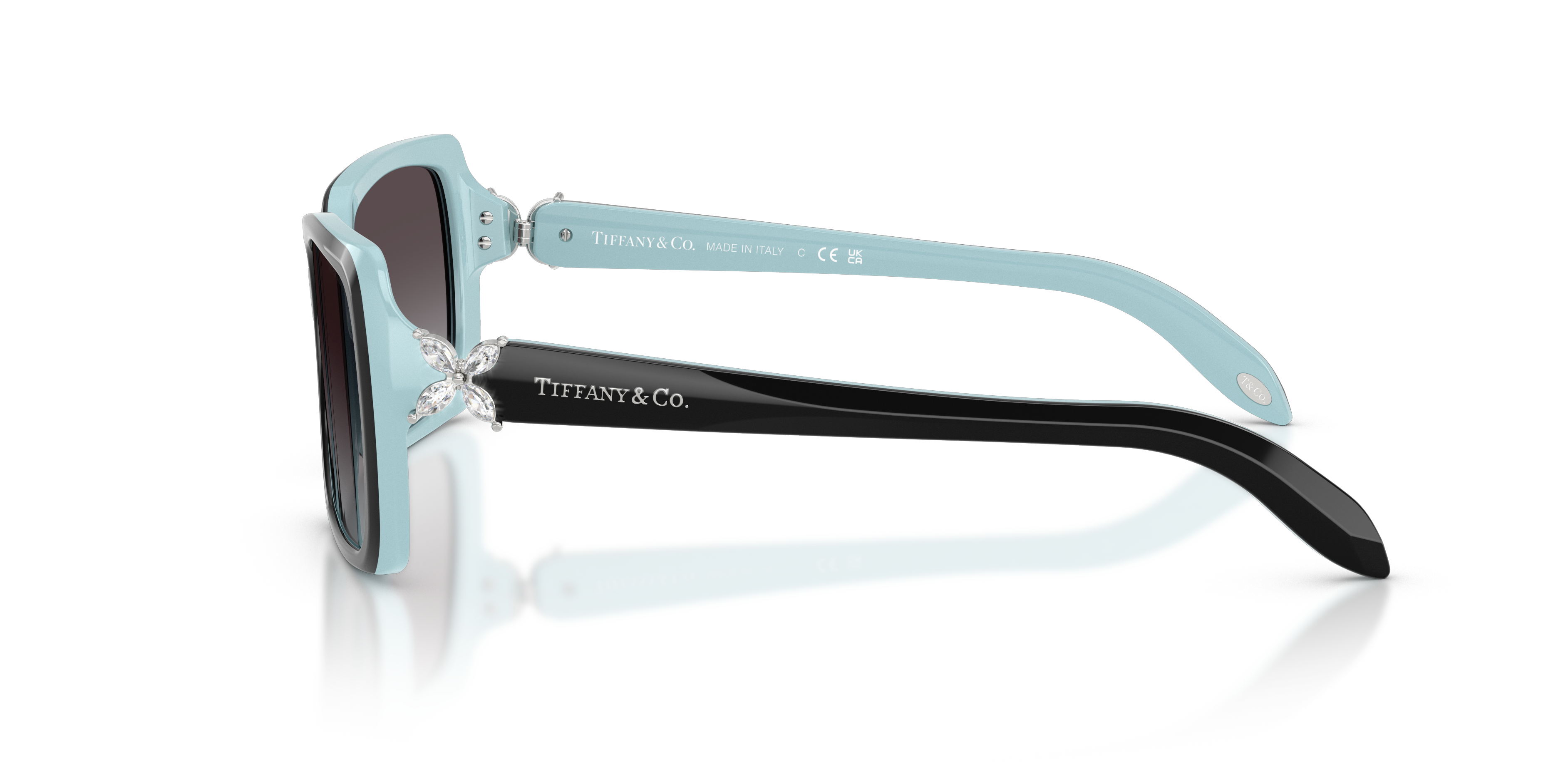 Occhiali da Sole Donna Tiffany TF4047B Neri/Tiffany Blue | Originali
